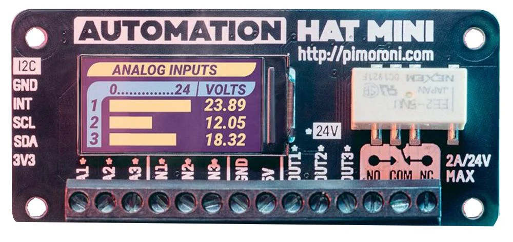 Pimoroni PIM487 PIM487 Evaluation Board Automation HAT Mini 24V LCD Monitor Control - Image 2