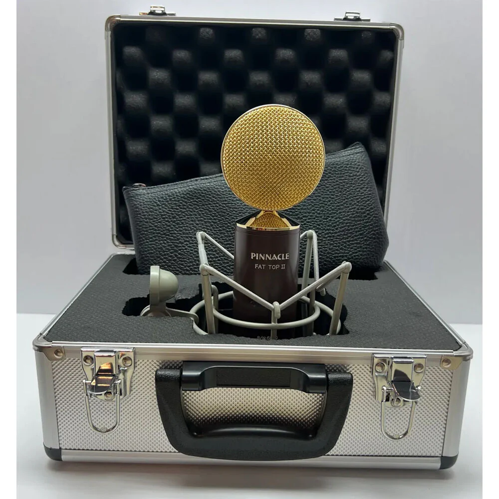 Pinnacle Microphones FAT Top II Ribbon Microphone Deluxe (Brown Body / Gold Grille) - Image 4