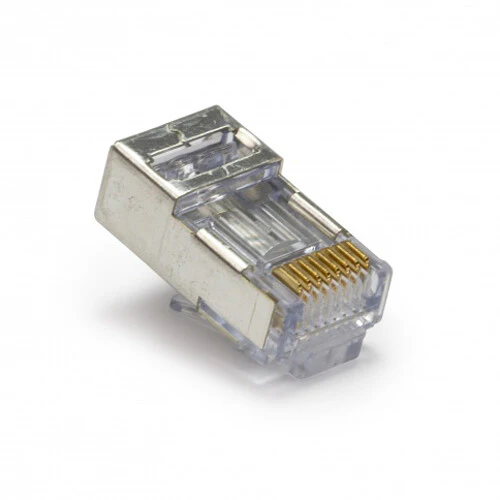 Platinum Tools Shielded EZ-RJ45 Cat 5e & Cat 6 Connector with Internal Ground (100-Piece Bag) - Image 3
