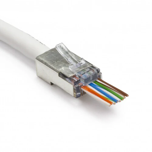 Platinum Tools Shielded EZ-RJ45 Cat 5e & Cat 6 Connector with Internal Ground (100-Piece Bag) - Image 5