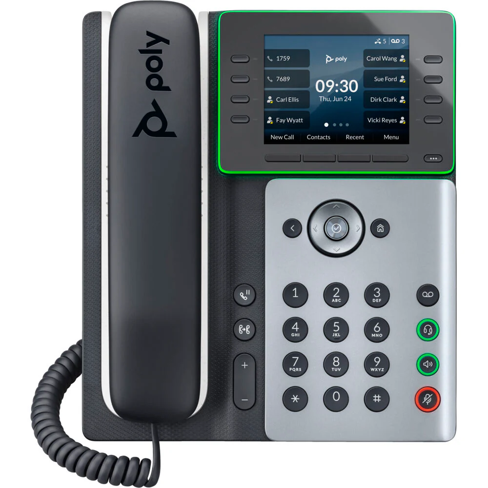 Poly Edge E350 IP Desk Phone with Power Adapter - Image 2