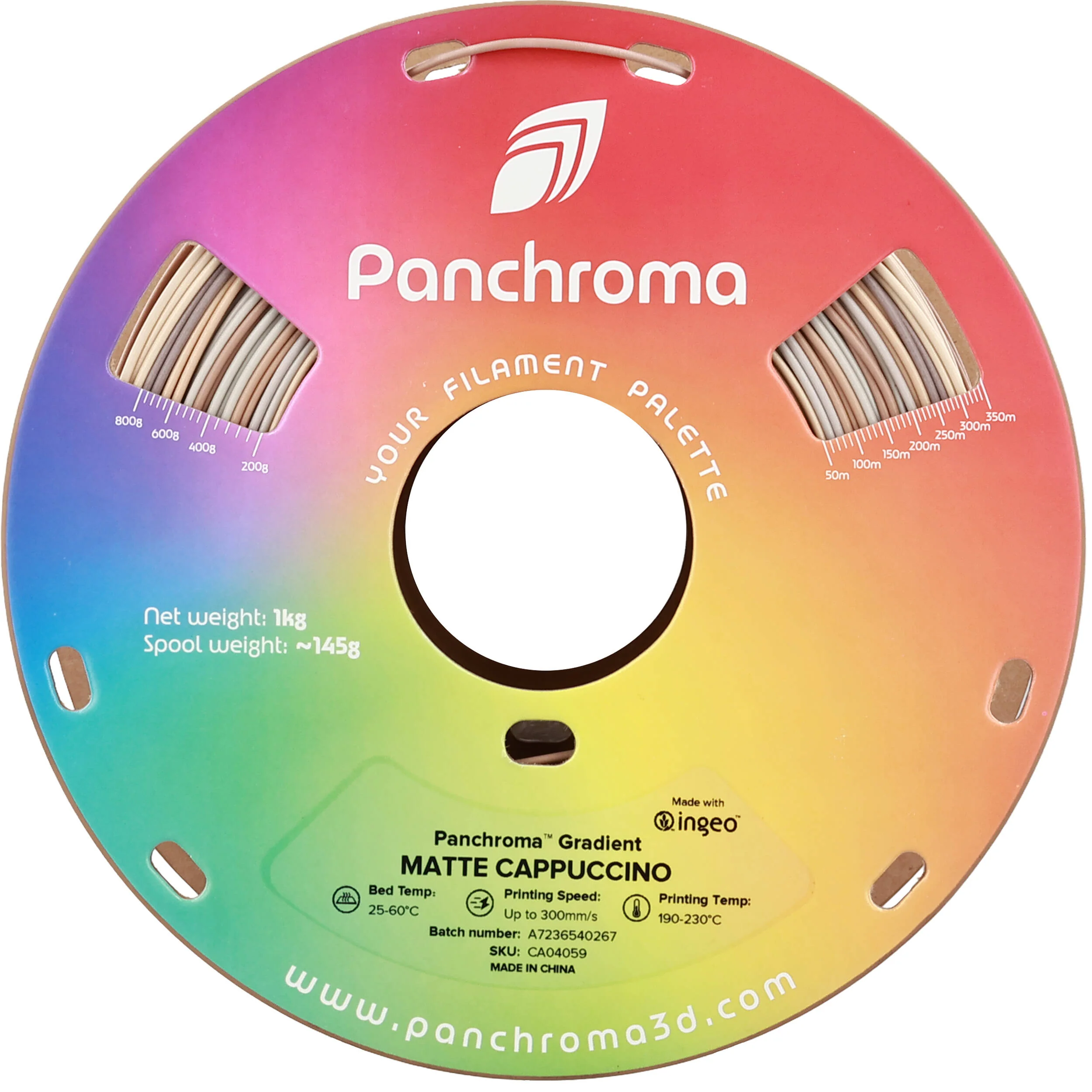 Polymaker Panchroma Gradient Matte PLA Filament (1kg, Cappuccino White) - Image 4