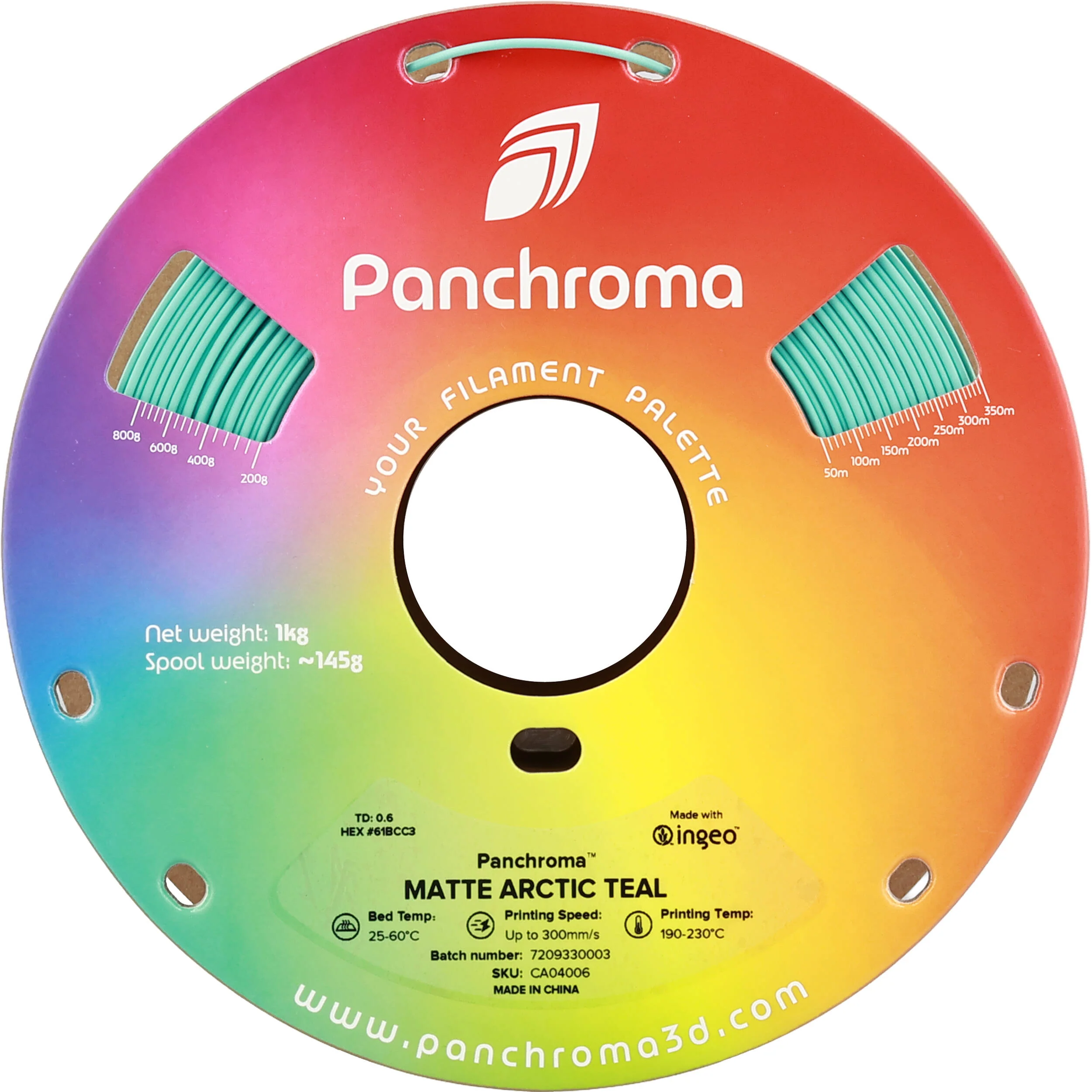 Polymaker Panchroma Matte PLA Filament (1kg, Arctic Teal) - Image 4