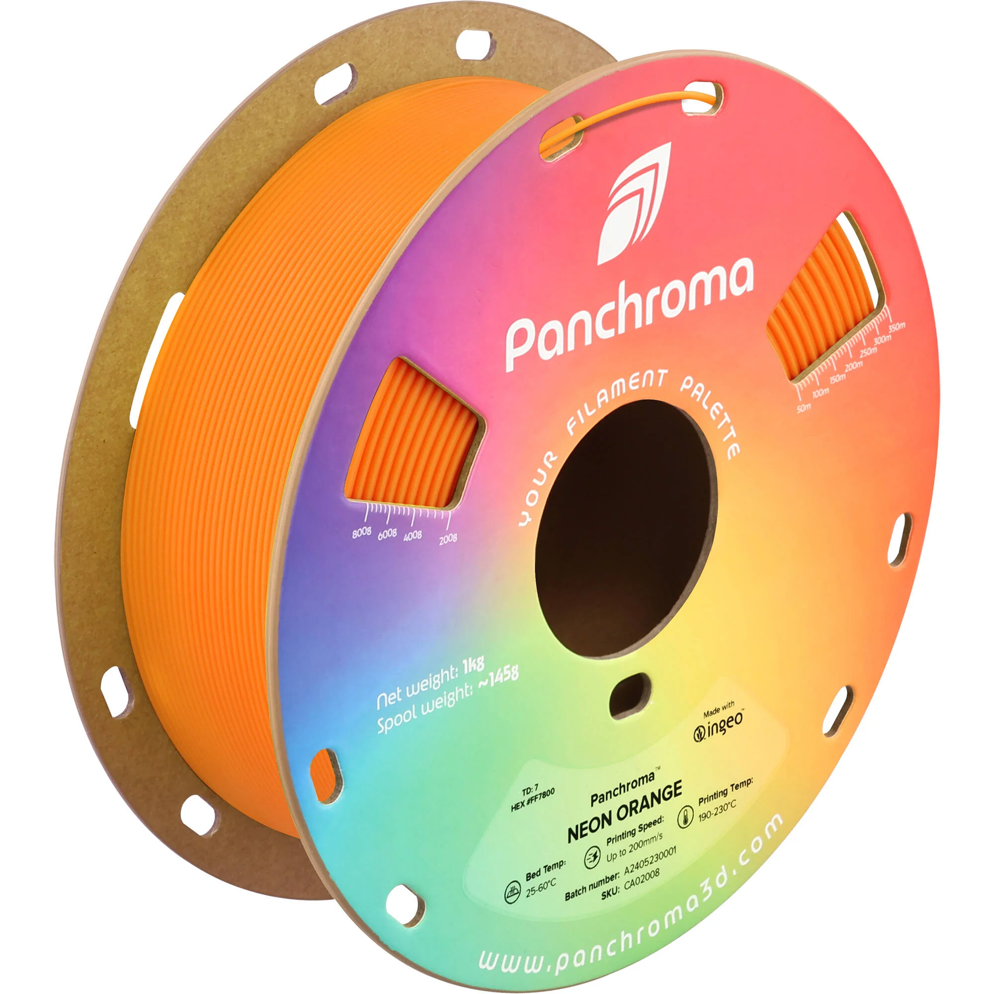 Polymaker Panchroma Neon PLA Filament (1kg, Orange) - Image 5