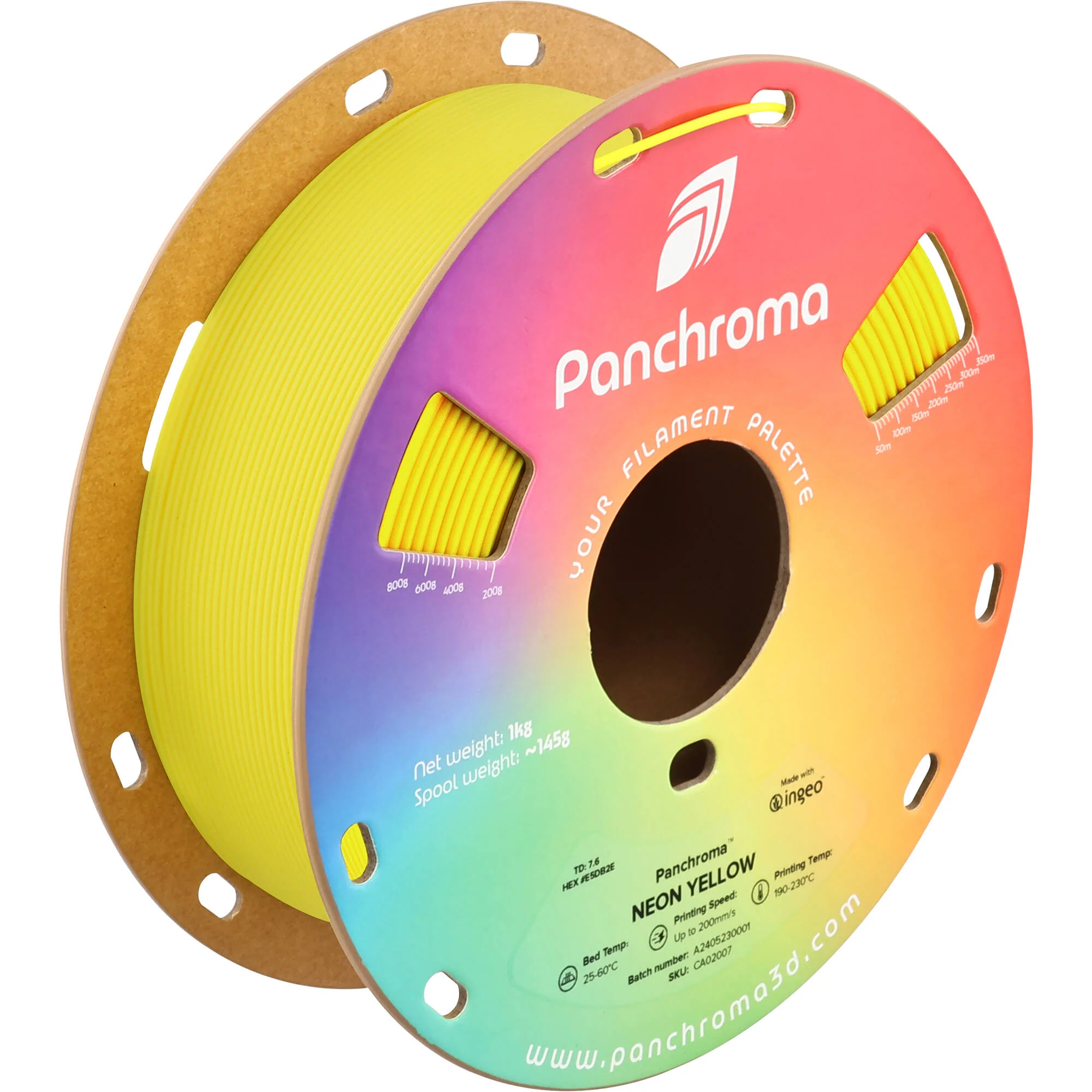 Polymaker Panchroma Neon PLA Filament (1kg, Yellow) - Image 4