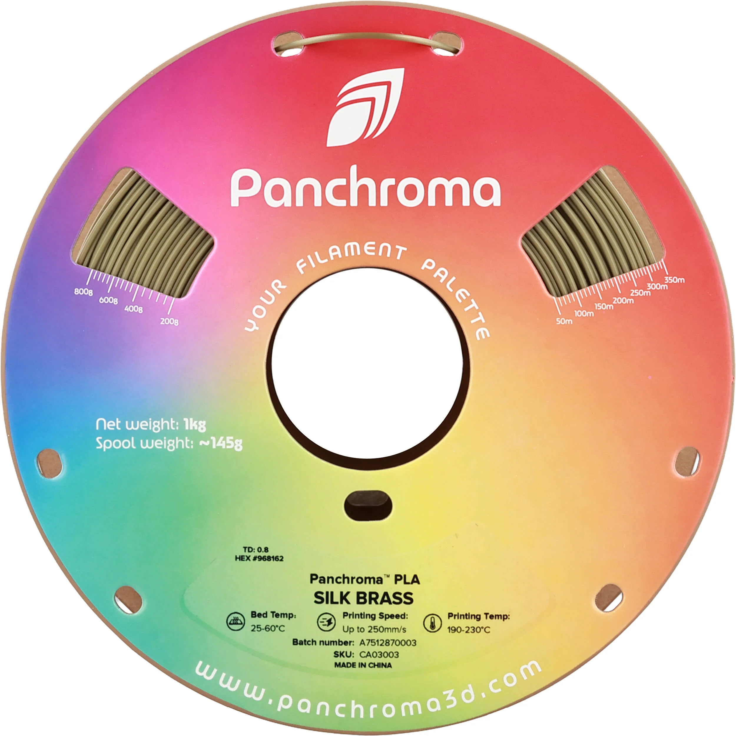 Polymaker Panchroma Silk PLA Filament (1kg, Silk Brass) - Image 4