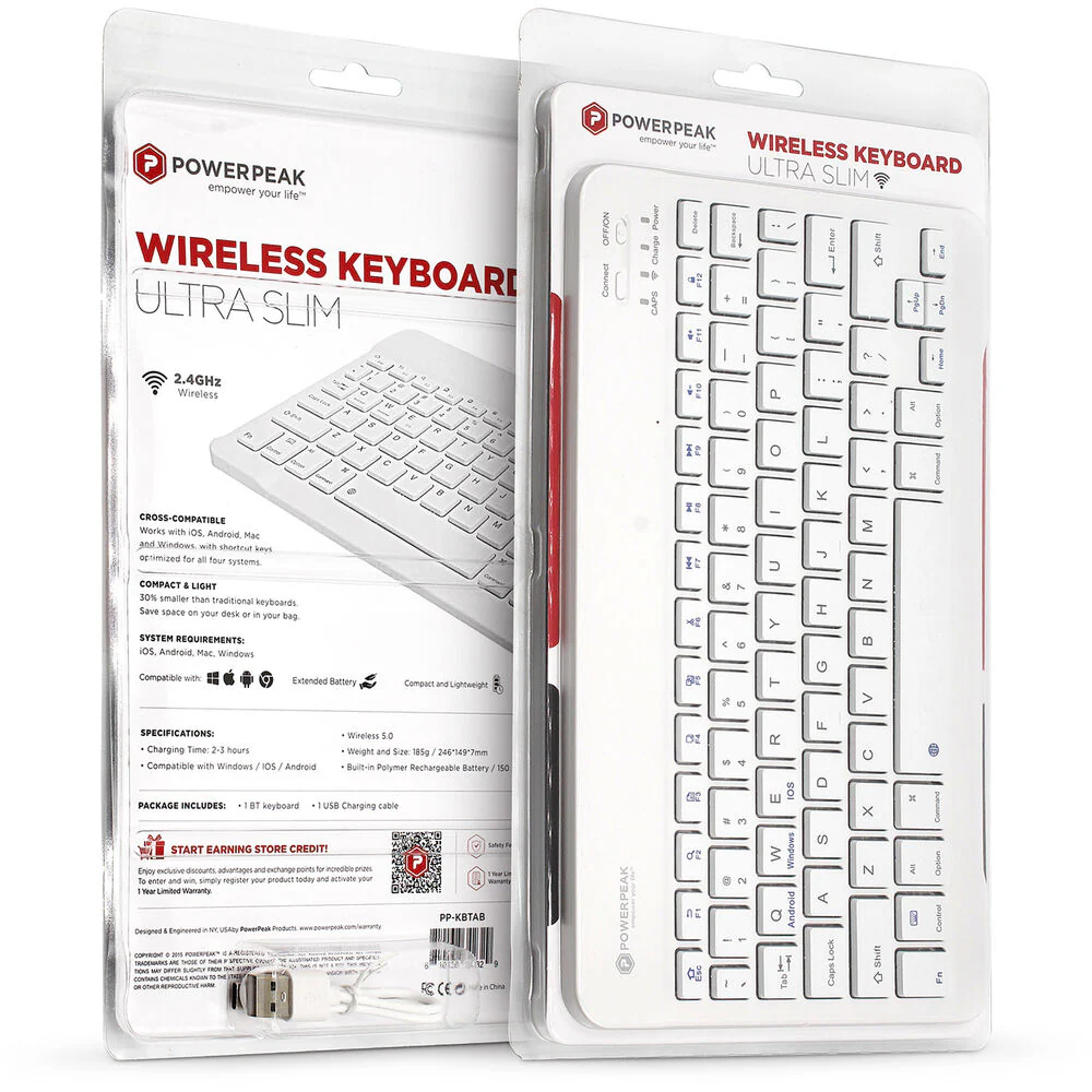 PowerPeak Mini Tablet Wireless Keyboard - Image 5
