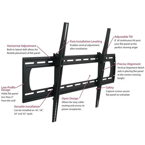 Premier Mounts Universal Tilting Wall Mount (Black) - Image 3