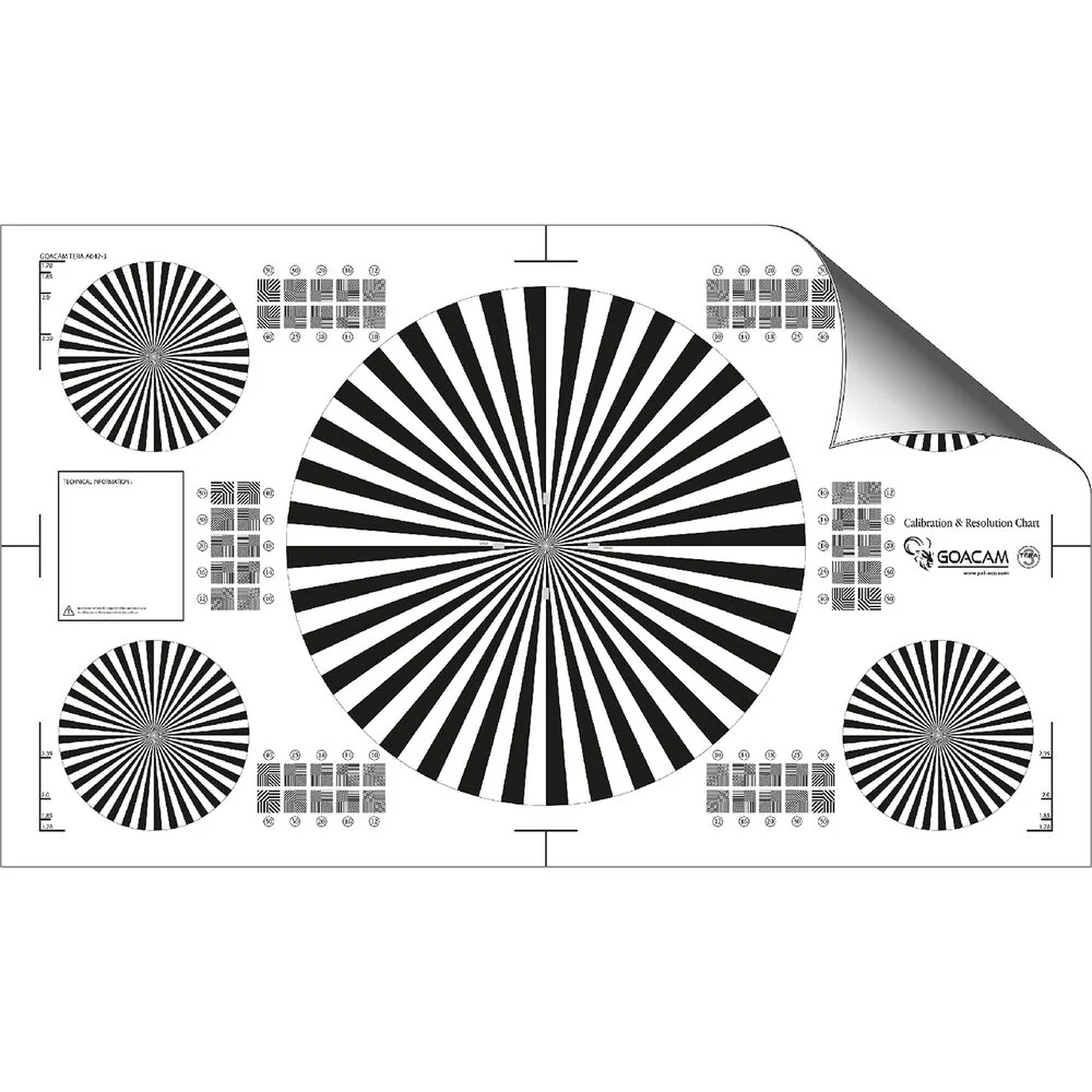 Pret a Tourner Goacam Tera 3 Calibration and Resolution Test Chart (21 x 35") - Image 3