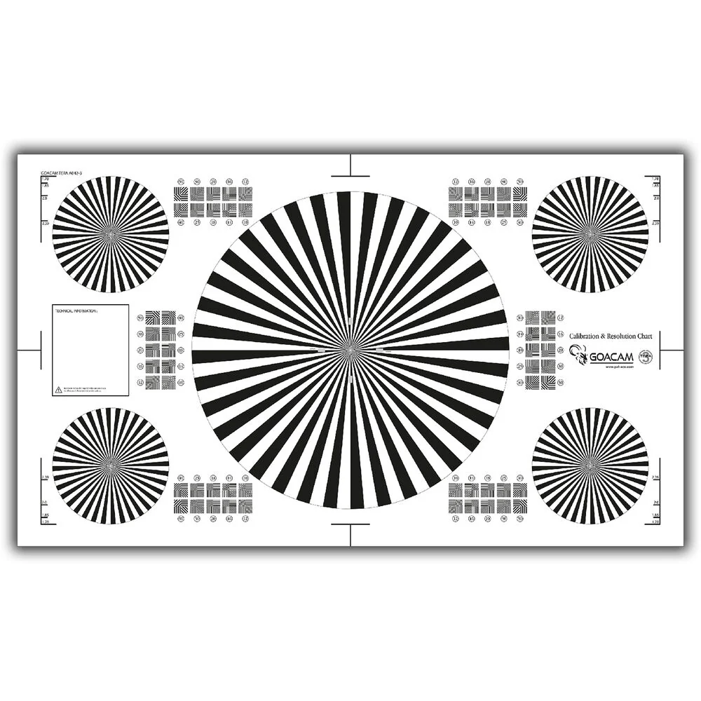 Pret a Tourner Goacam Tera 3 Calibration and Resolution Test Chart (21 x 35") - Image 6