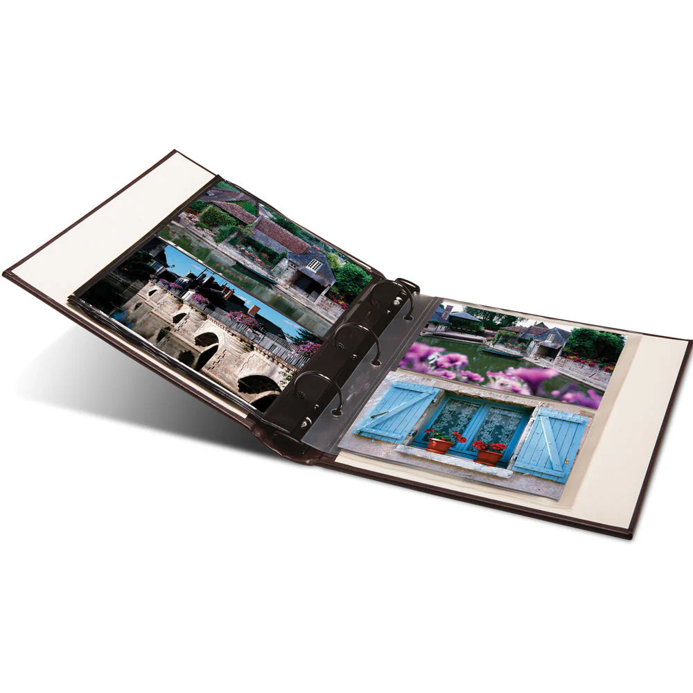Print File Gallery Leather Presentation C-Series Album with Window (Mocha, 9 x 8") - Image 2