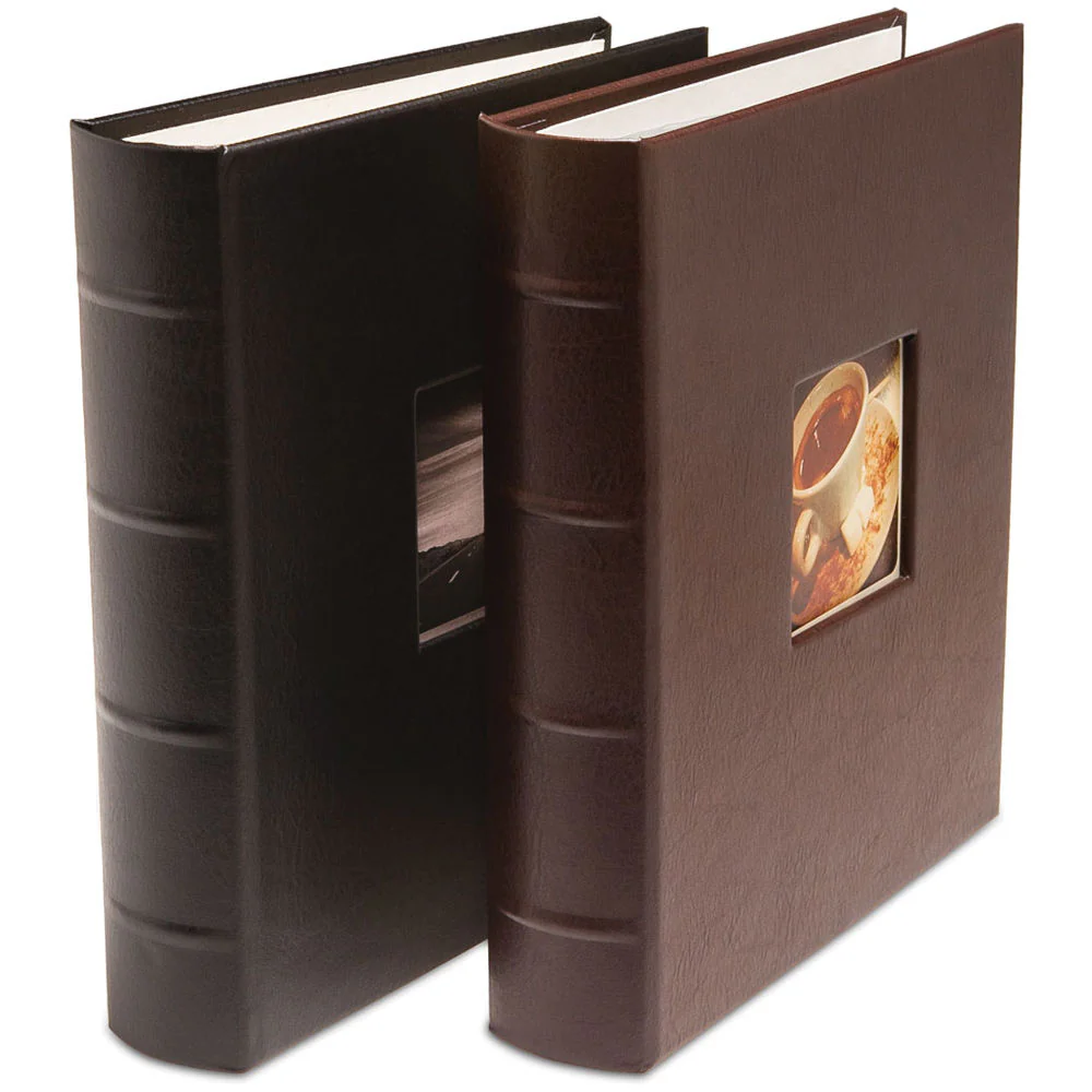 Print File Gallery Leather Presentation C-Series Album with Window (Mocha, 9 x 8") - Image 5