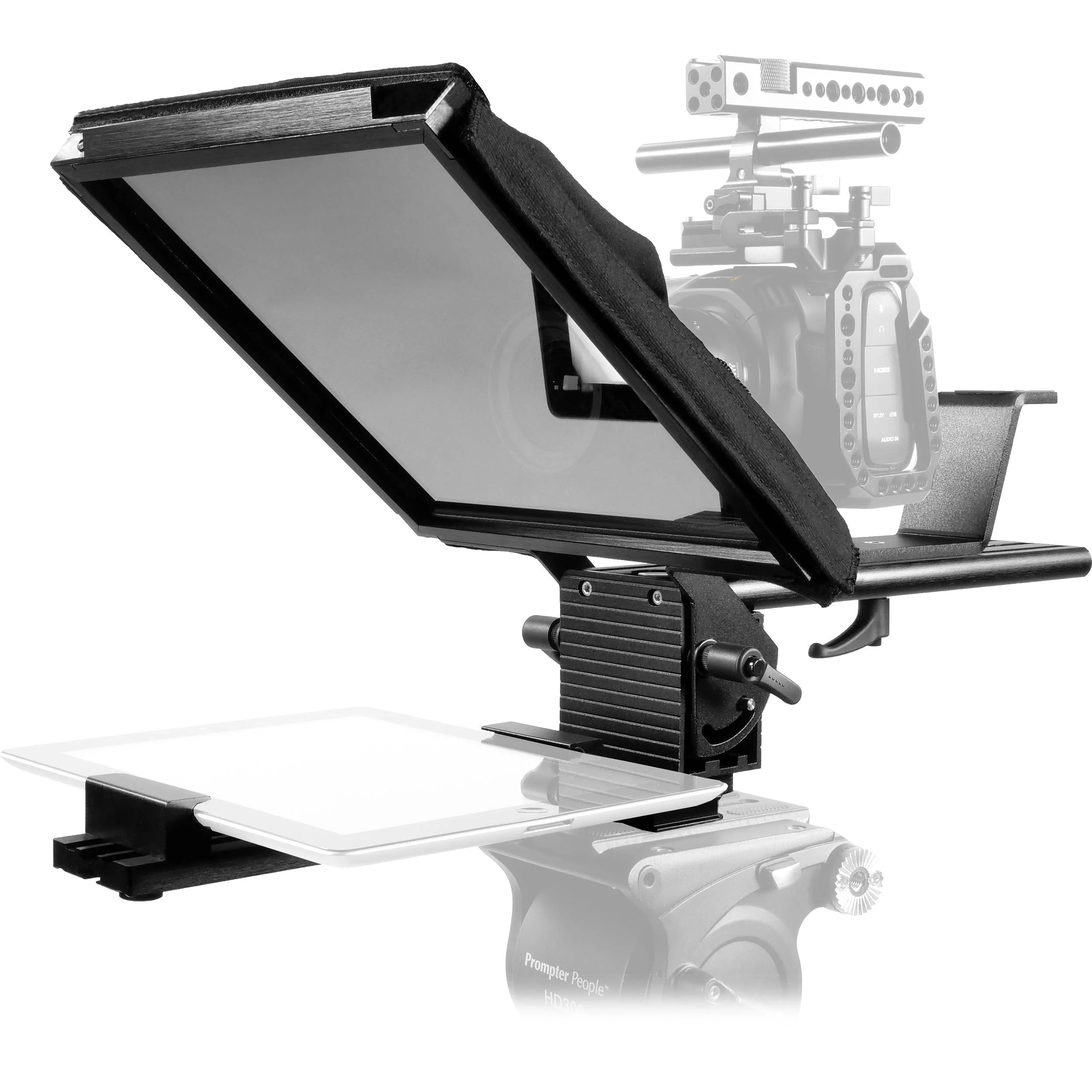Prompter People PAL12 Prompter Pal Teleprompter with Auto-Reversing Monitor, 12 x 12" Glass, and Camera Sled - Image 27