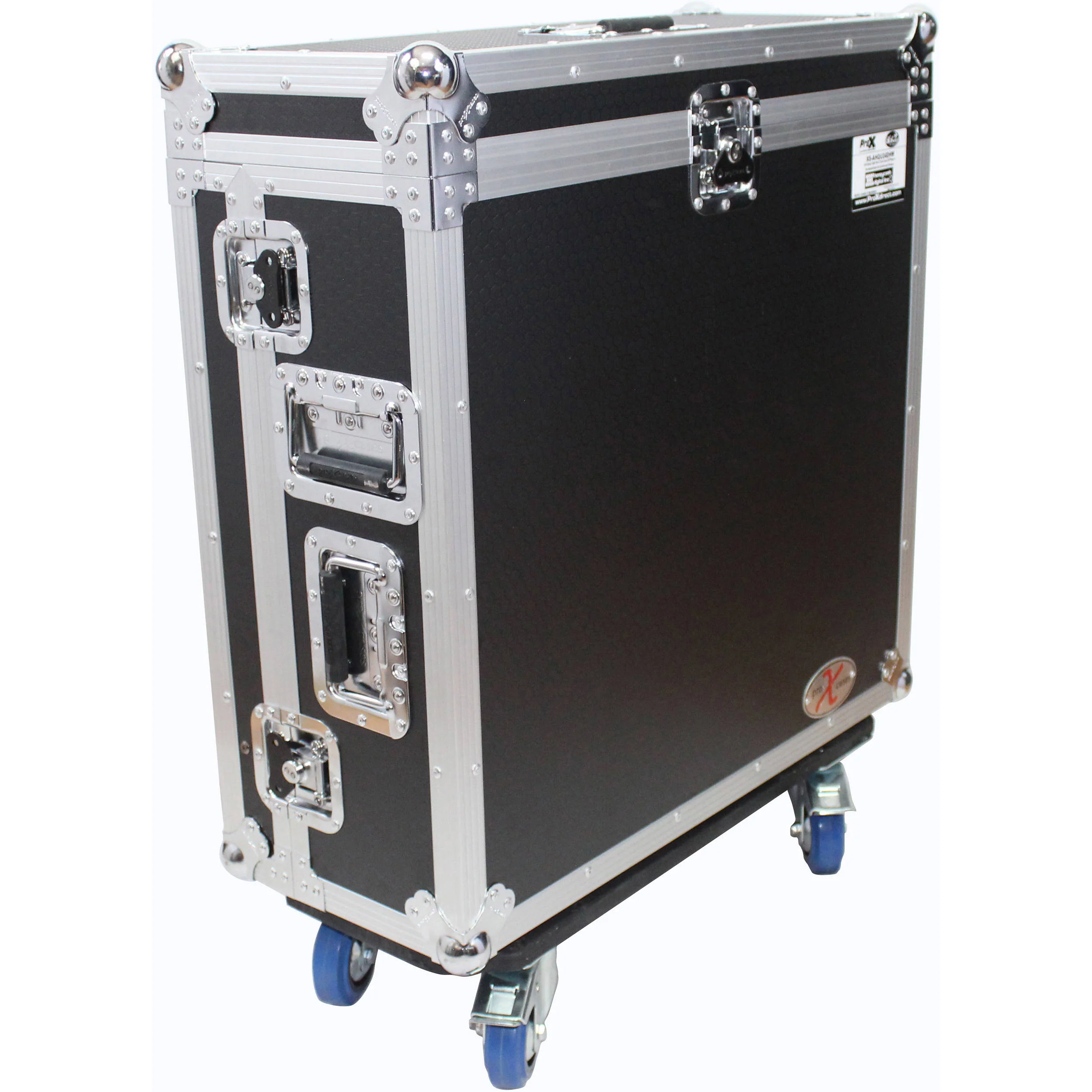 ProX Flight Road Case with Doghouse and Wheels for Allen and Heath QU-24 Digital 24 Channel Mixer - Image 6