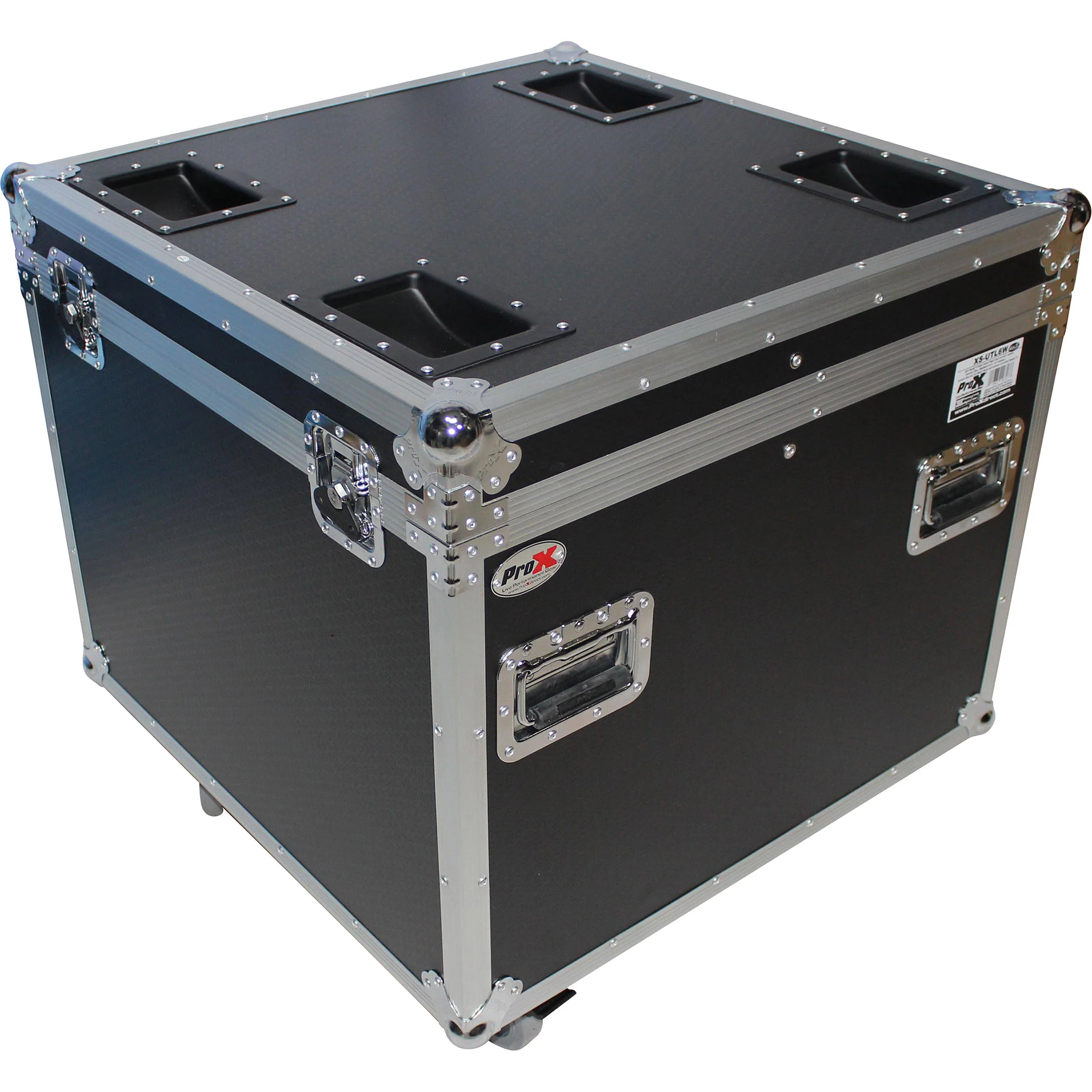 ProX Heavy Duty Utility Trunk Case with 4" Caster Wheels (Black) - Image 6