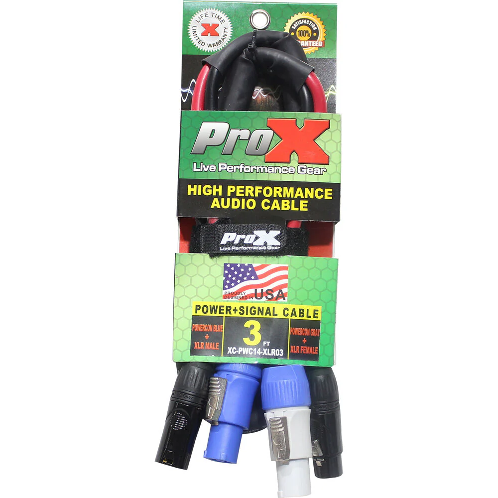 ProX Jumper PowerKon and XLR Link Cable (3') - Image 2