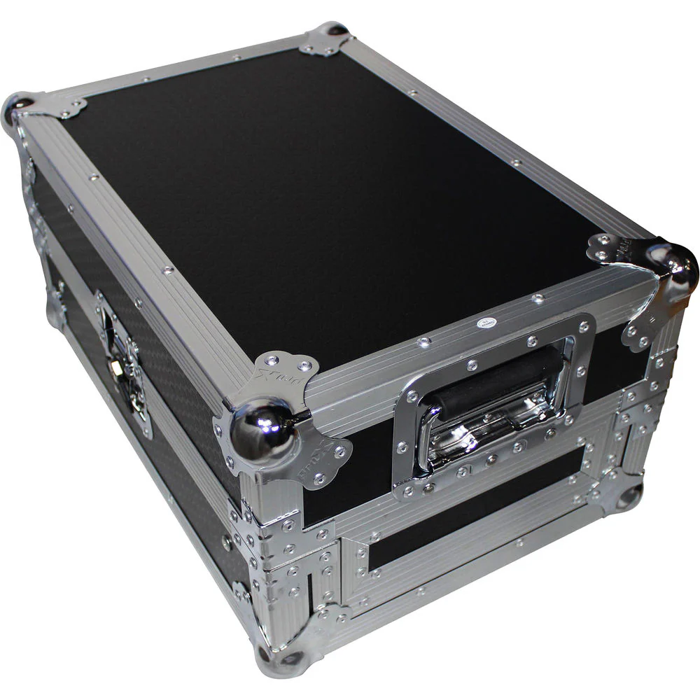 ProX XS-DJMS9LT Flight Case with Sliding Laptop Shelf for Pioneer DJM-S9 Mixer (Silver on Black) - Image 11