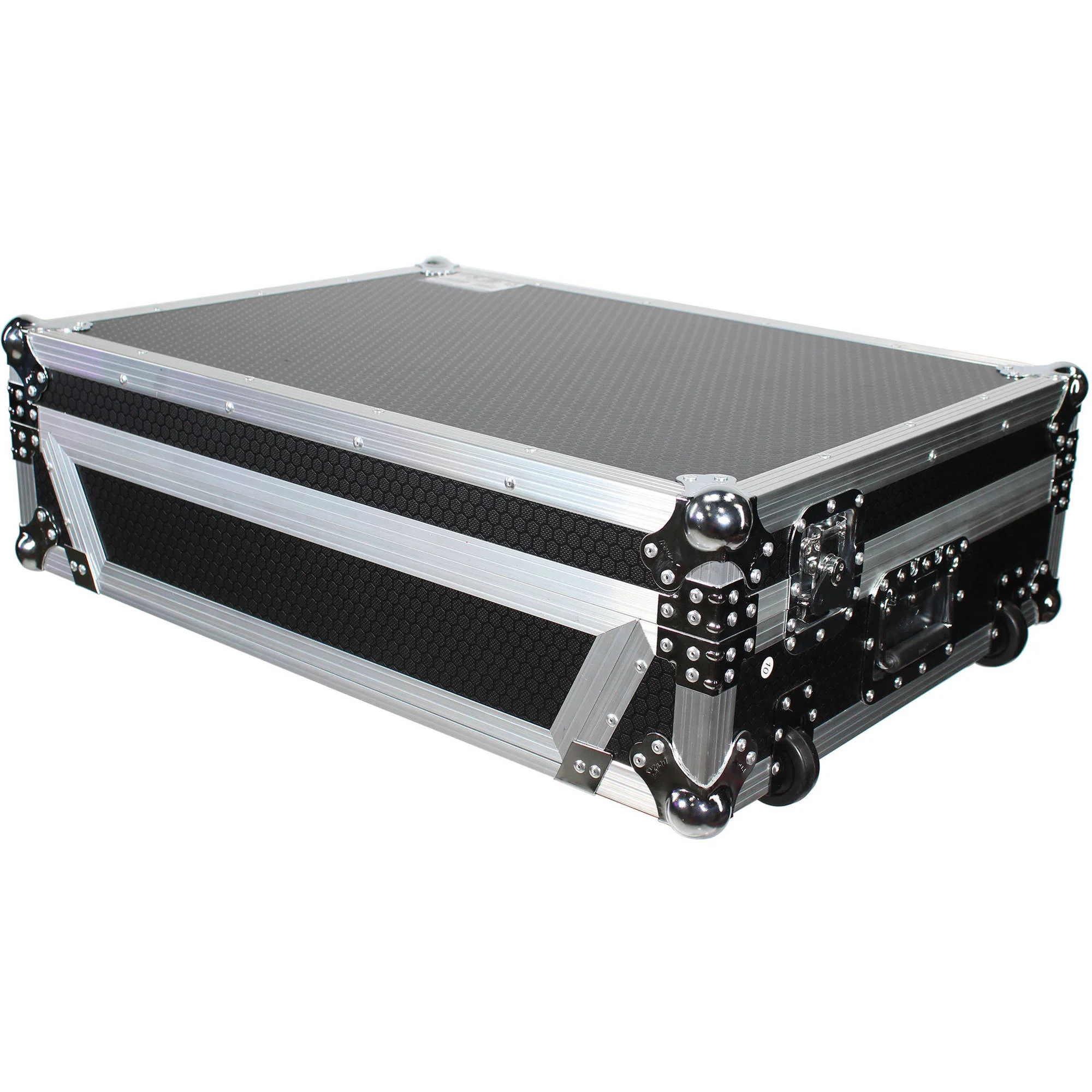 ProX XS-PRIME4 W Flight Case with 1 RU Rackspace and Wheels for Denon DJ Prime 4 (Silver on Black) - Image 10