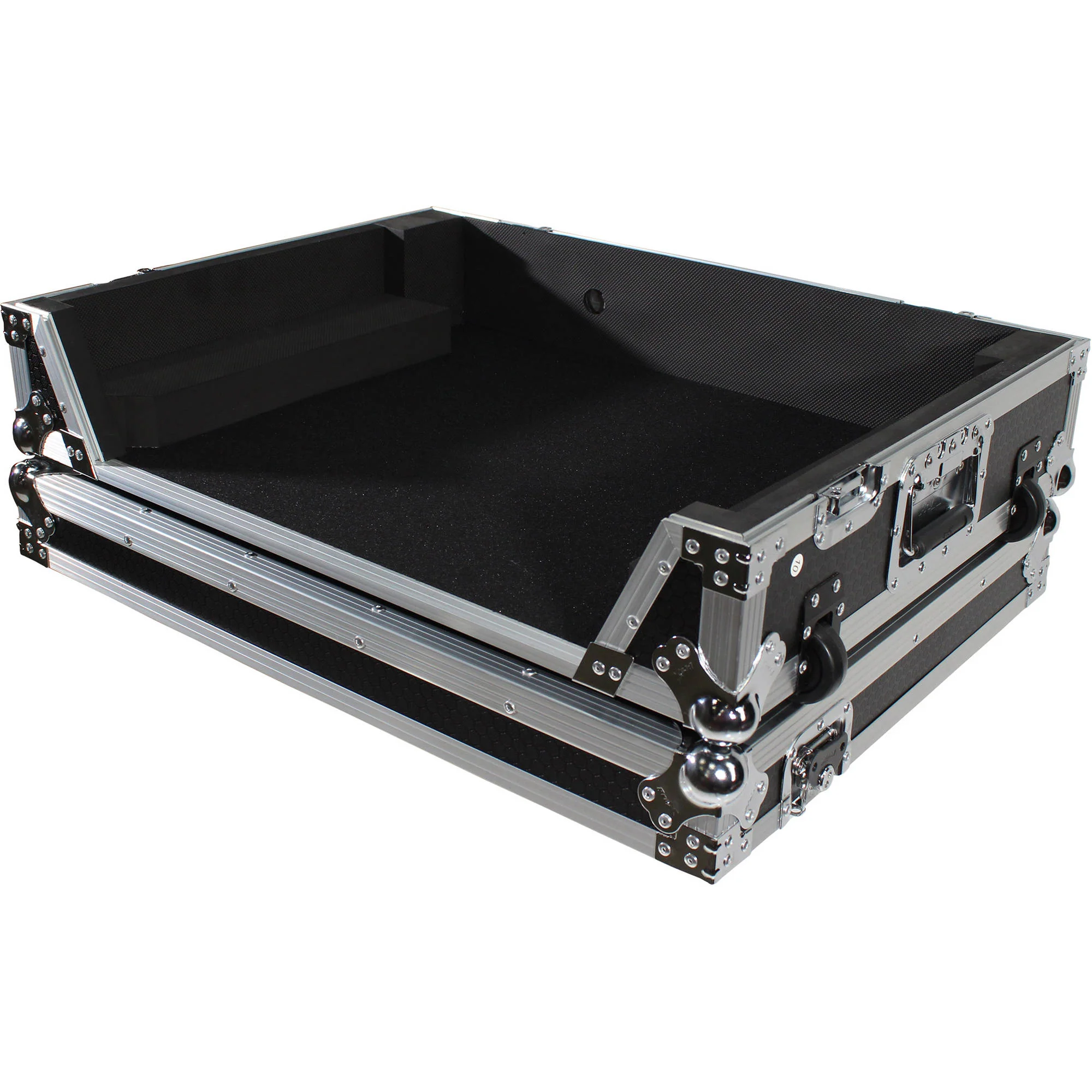 ProX XS-PRIME4 W Flight Case with 1 RU Rackspace and Wheels for Denon DJ Prime 4 (Silver on Black) - Image 14