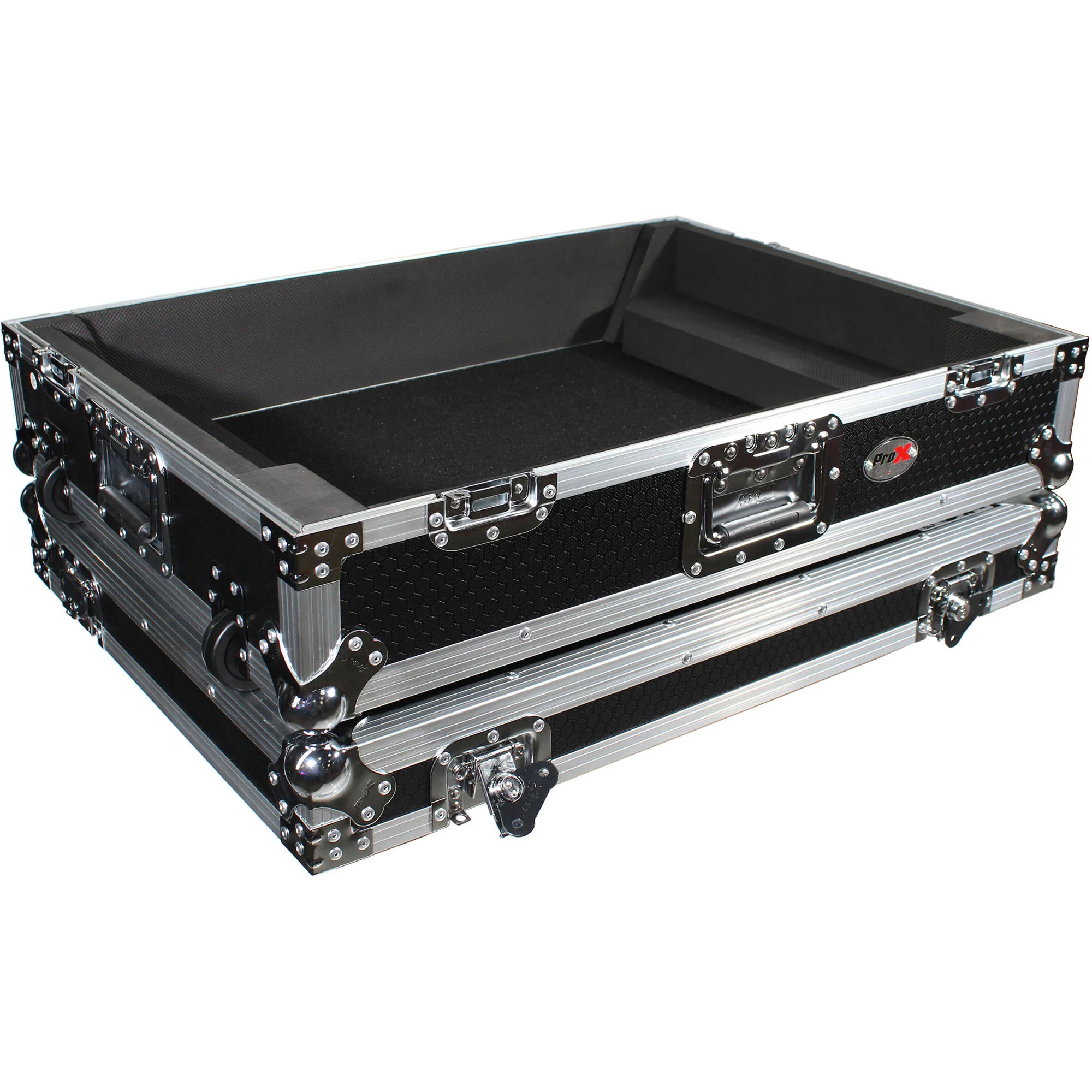 ProX XS-PRIME4 W Flight Case with 1 RU Rackspace and Wheels for Denon DJ Prime 4 (Silver on Black) - Image 18