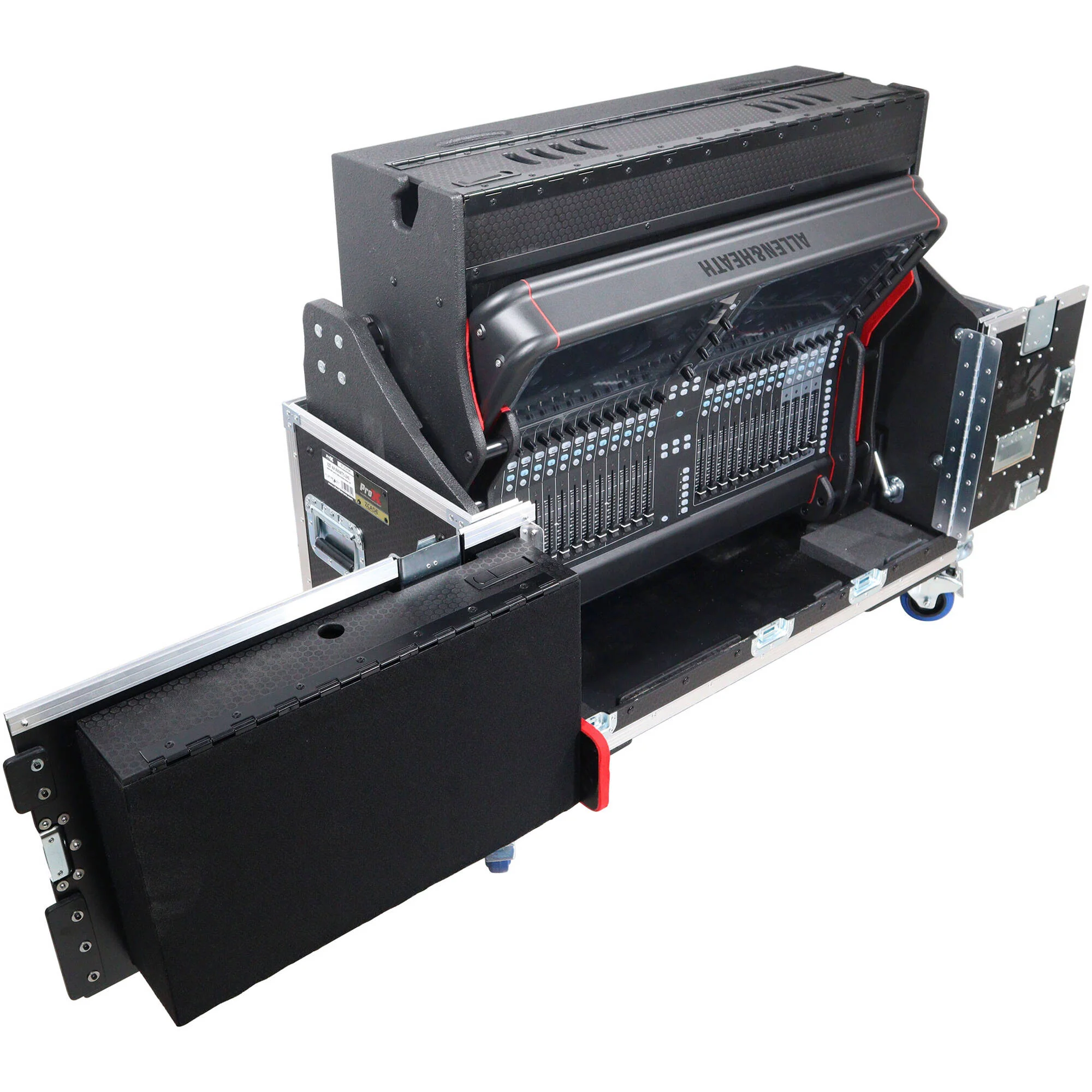 ProX ZCASE Flip-Ready Hydraulic Lift Console Case with 2 RU Rack for Allen and Heath Avantis - Image 3