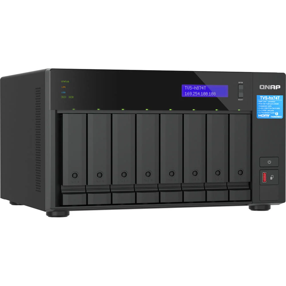 QNAP 32TB TVS-h874T 8-Bay NAS Enclosure Kit (4 x 8TB) - Image 2
