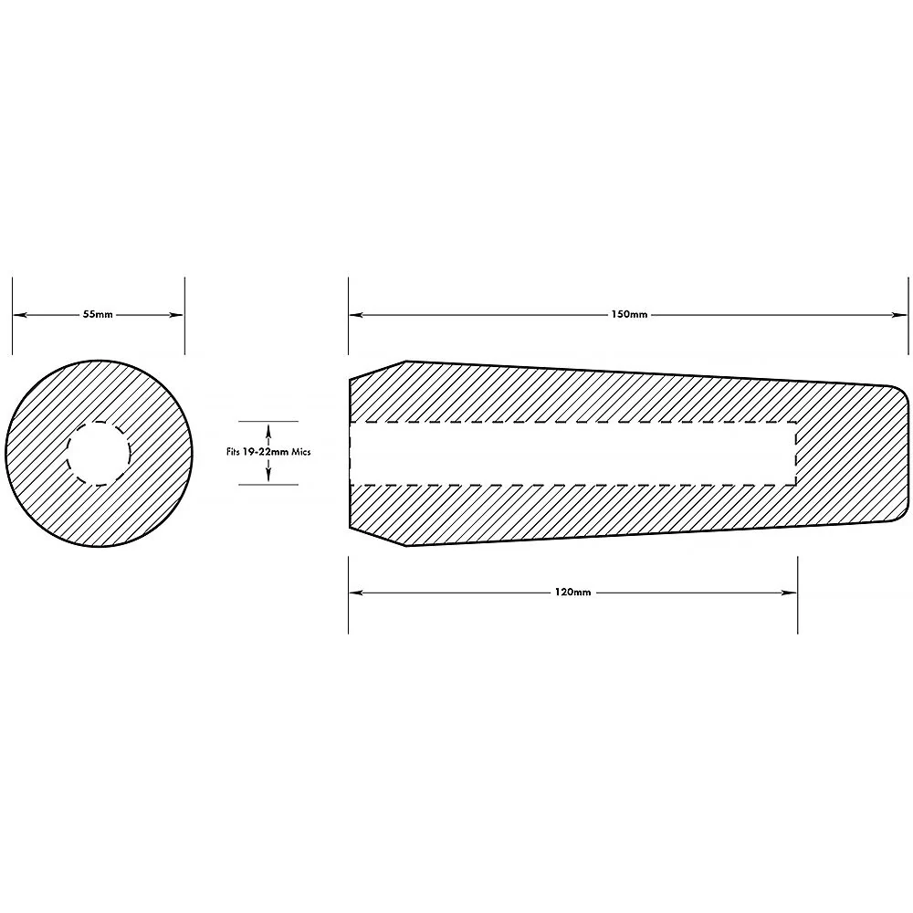 Radius Shotgun Microphone Foam Windscreen for 0.74 to 0.86" Diameter Microphones (Black, 4.7") - Image 3