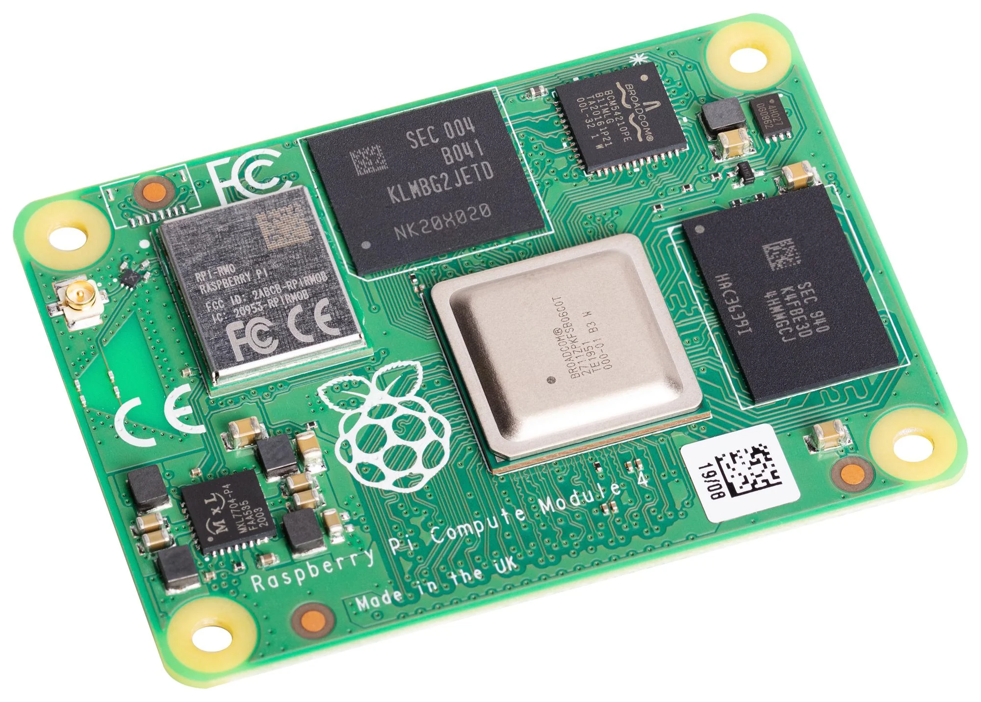 RASPBERRY-PI CM4004016B Raspberry Pi Compute Module 4, BCM2711, ARM Cortex-A72, 4GB RAM, 16GB EMMC SC0685B