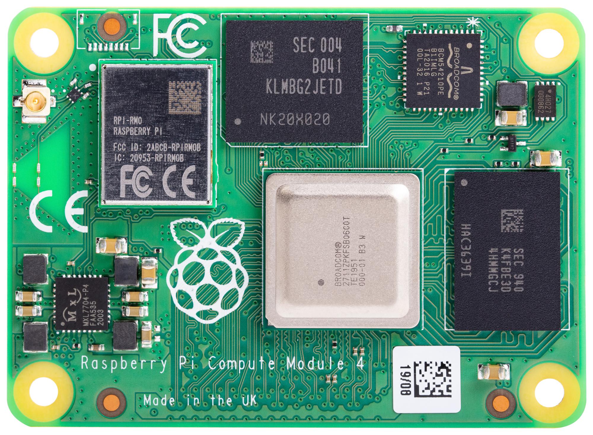 RASPBERRY-PI CM4101016 Raspberry Pi Module 4, BCM2711, ARM Cortex-A72, 1GB RAM, 16GB EMMC, WiFi - Image 2
