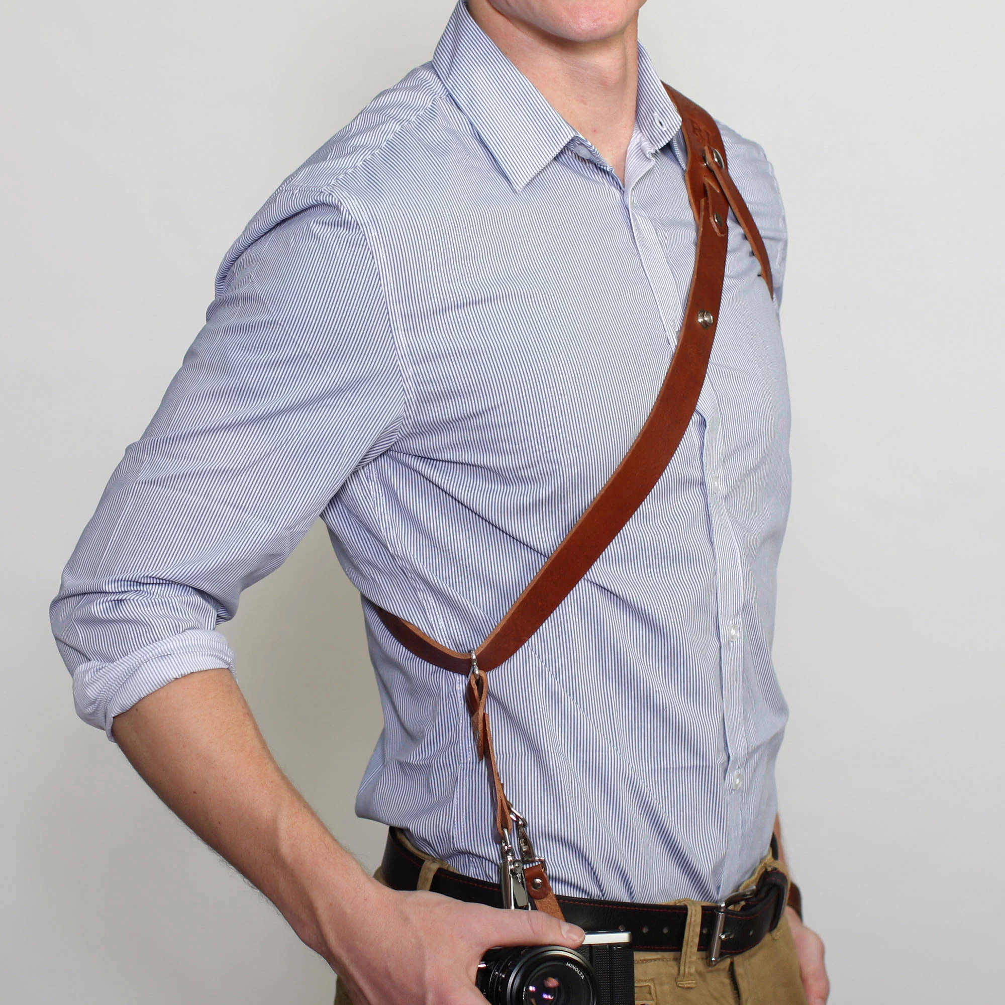 RL Handcrafts Andino Pro Leather Camera Sling (Small, Tan) - Image 11