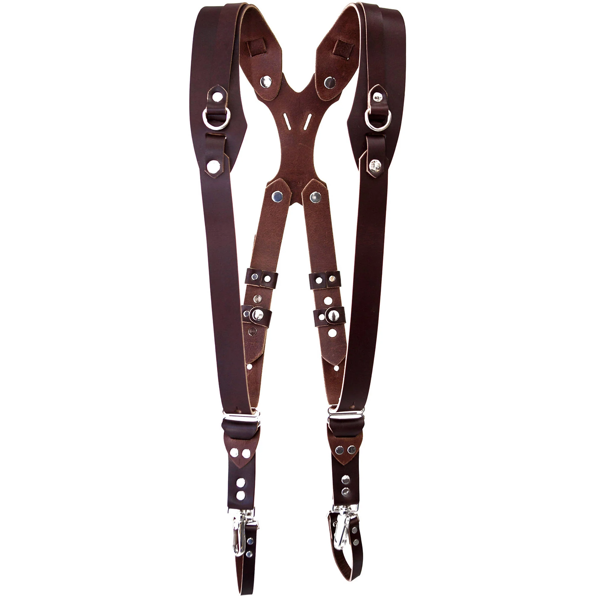 RL Handcrafts Clydesdale Pro Dual Leather Camera Harness (Small, Tan) - Image 12