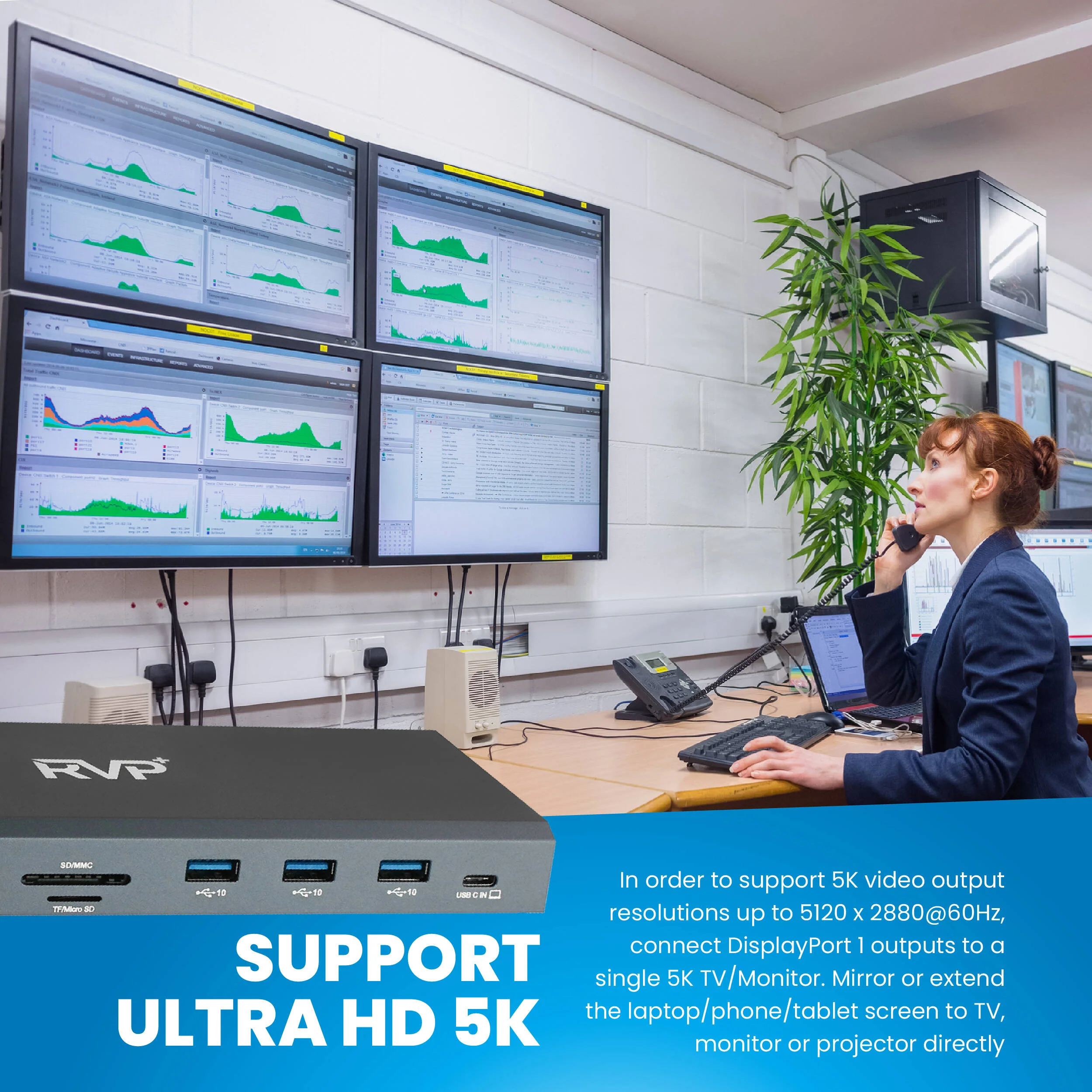 RVP+ RVP-6908X4 14-in-1 USB-C 3.1 Gen 1 Docking Station - Image 6