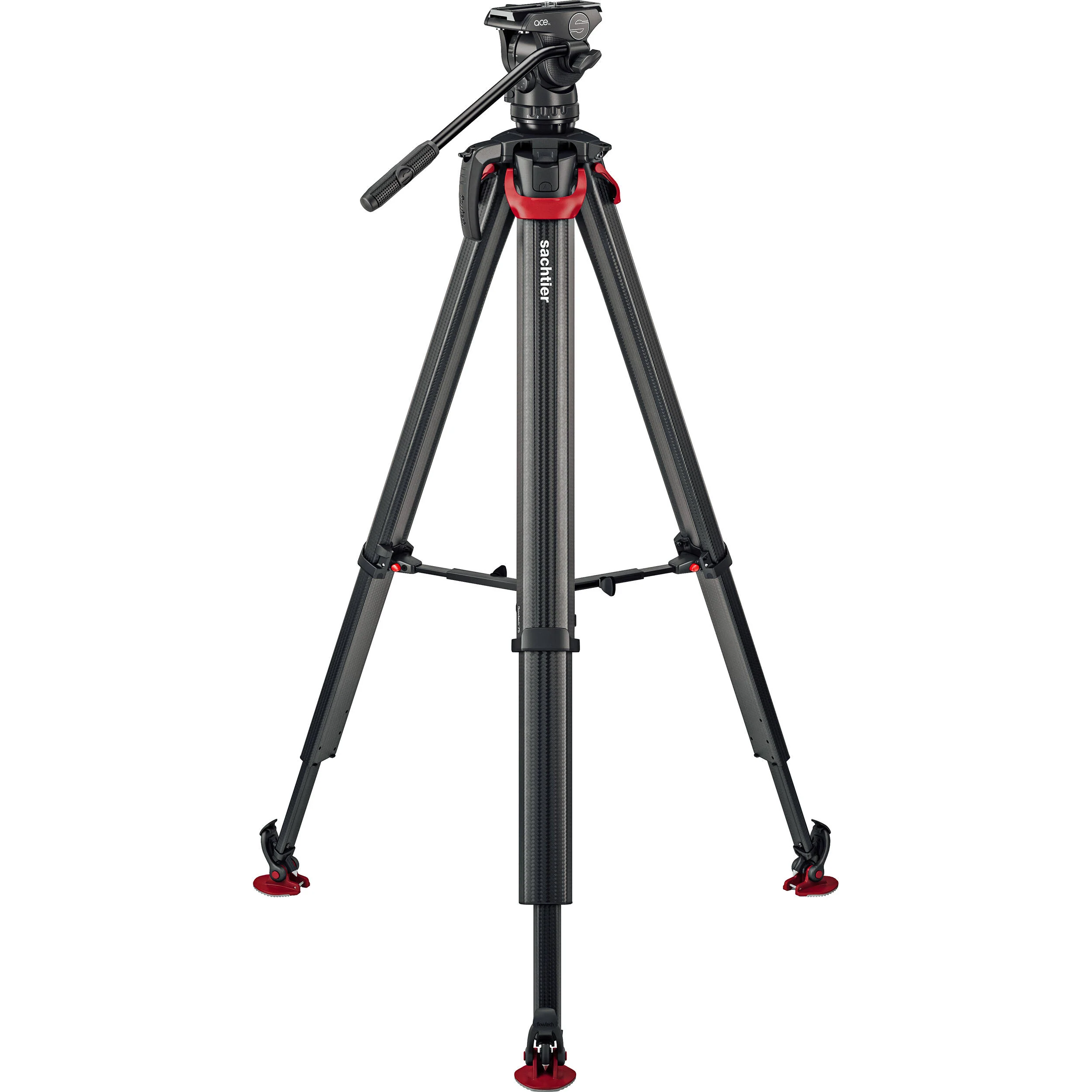 Sachtler Flowtech 75 MS Carbon Fiber Tripod System with Ace XL Mark II Fluid Head - Image 5
