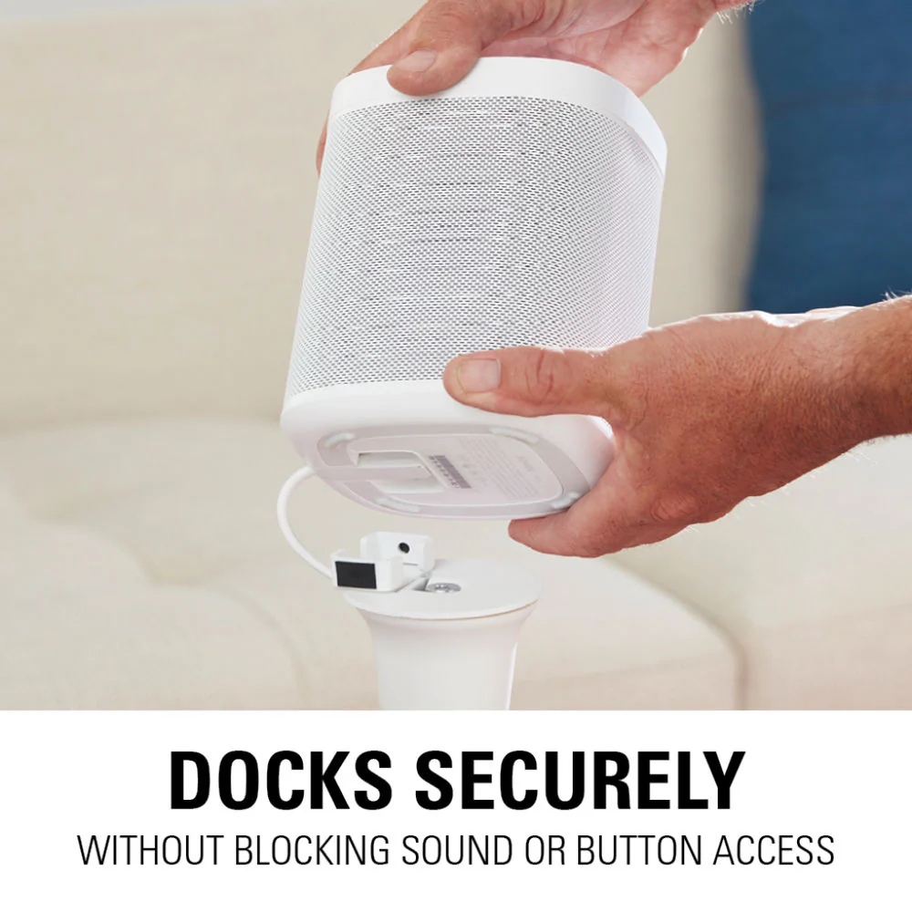 SANUS WSS22 Wireless Speaker Stands for the Sonos One, PLAY:1 & PLAY:3 (White, Pair) - Image 5