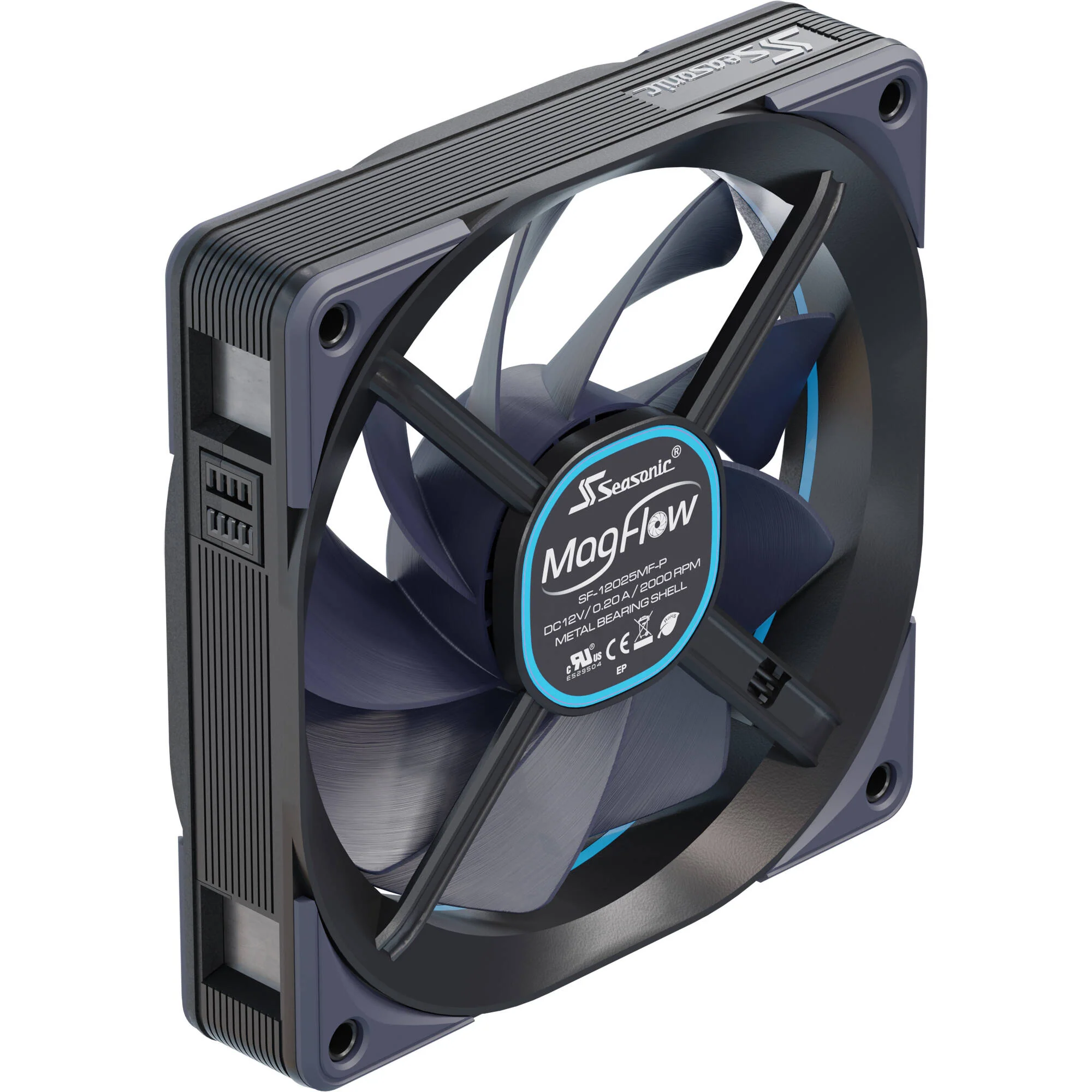 SeaSonic Electronics MagFlow 1225 PWM 120mm 3-Fan Kit - Image 2