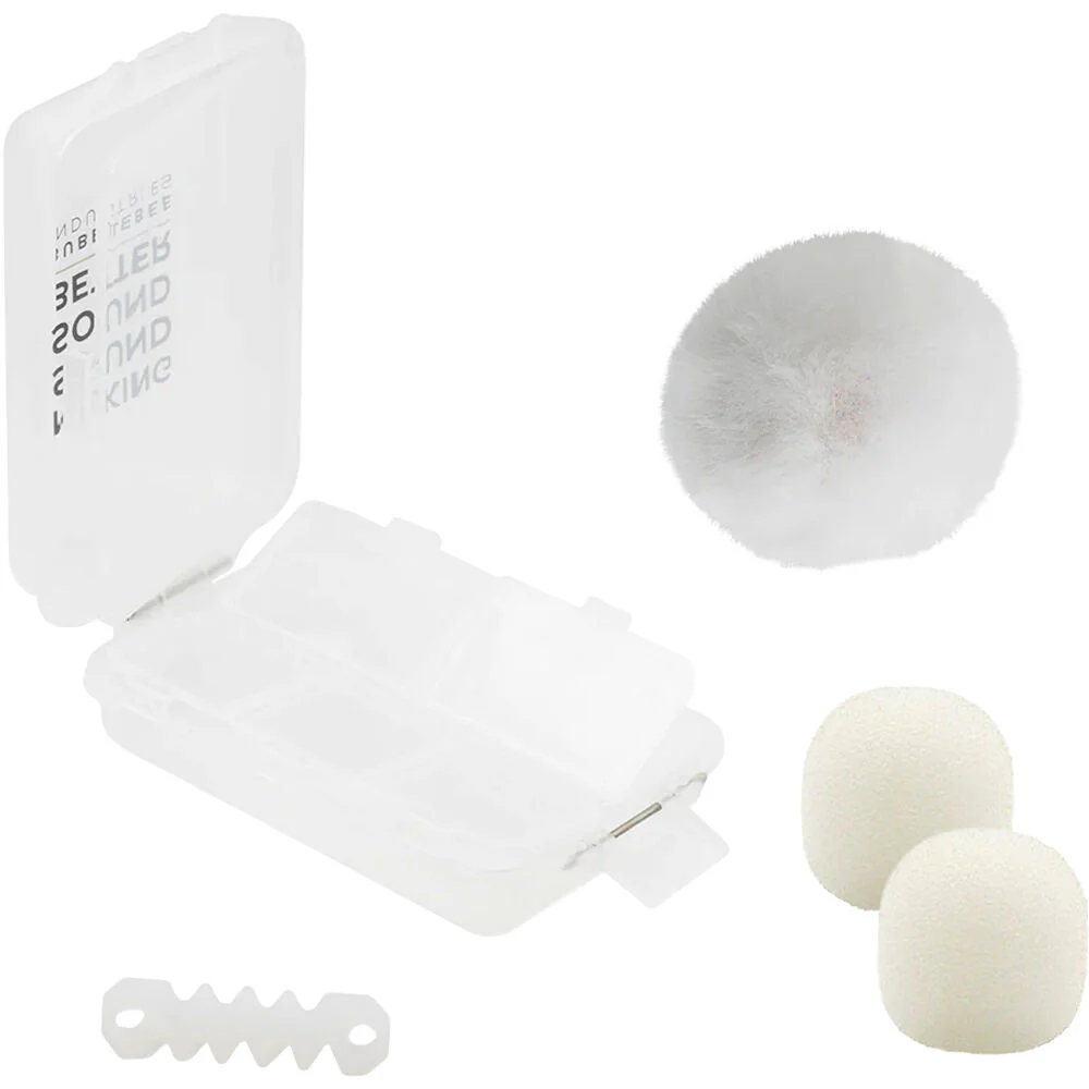 Sennheiser AVX-ME2 SET Digital Camera-Mount Wireless Omni Lavalier Microphone System Kit with Outdoor Wind Protection (White Fur, 1.9 GHz) - Image 3