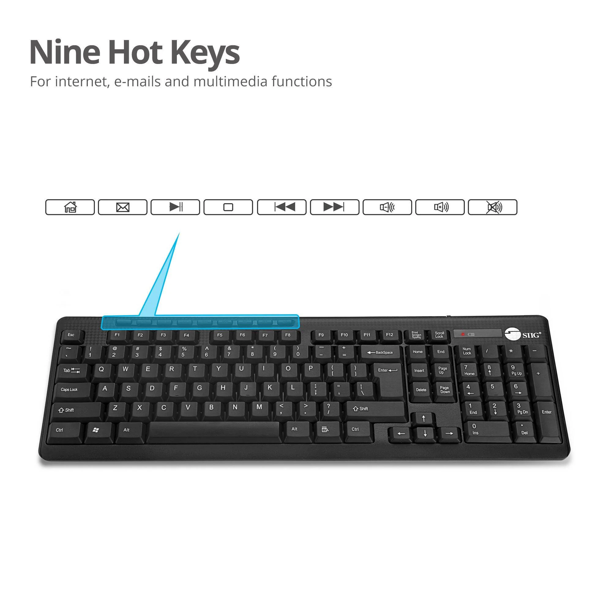 SIIG Wireless Extra-Duo Keyboard & Mouse - Image 4