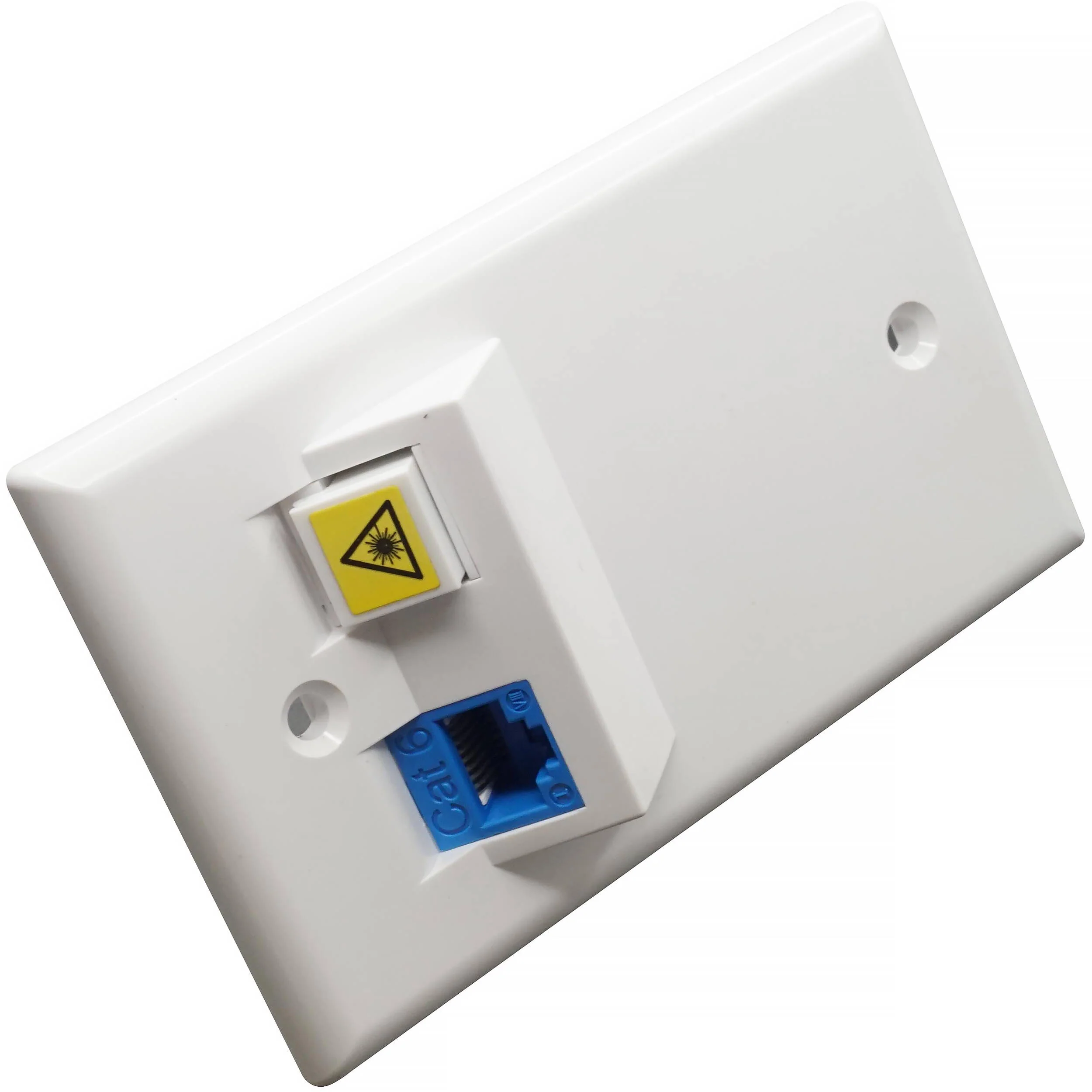 Simply45 S45-3202AW-25 2-Port Single-Gang Angled Keystone Wall Plate (Gloss White, 25-Pack) - Image 2