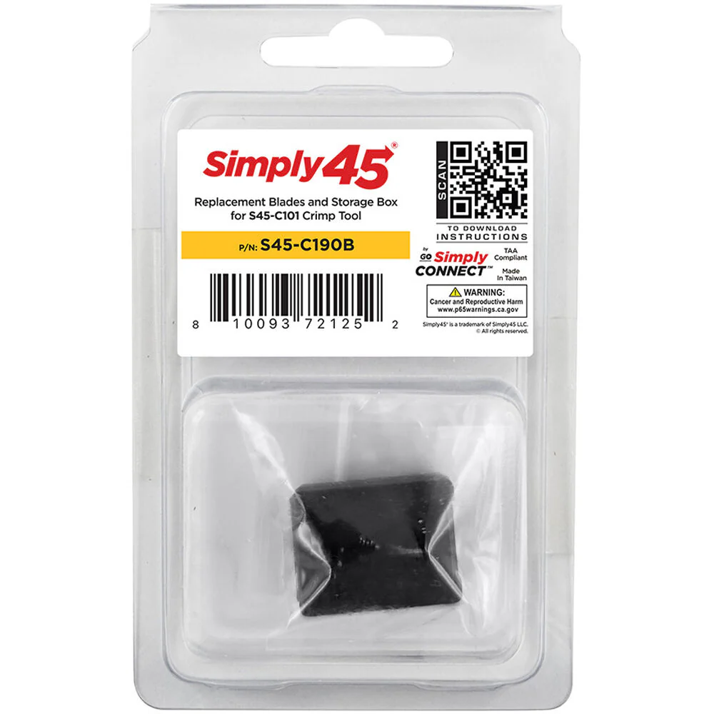 Simply45 S45-C100 Pass-Through RJ45 Crimp Tool Kit with Replacement Blades - Image 3