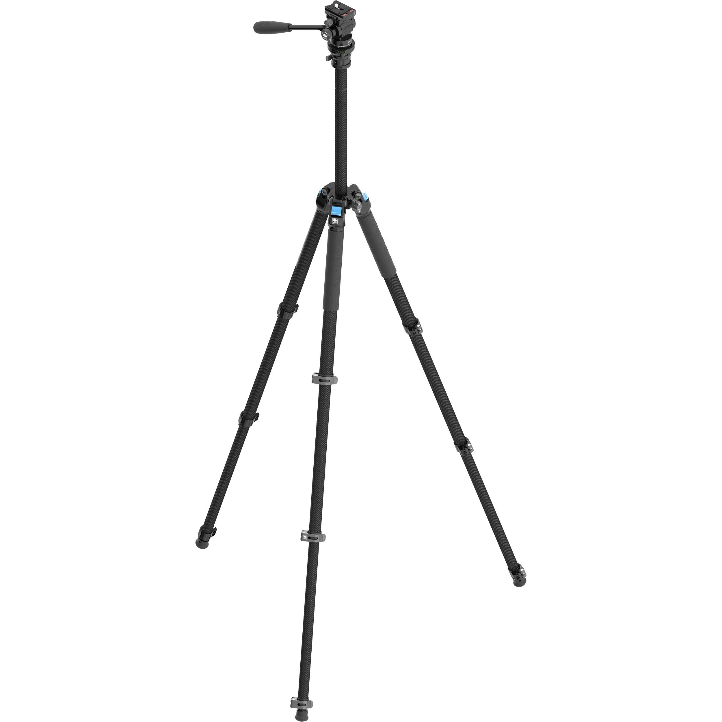 Sirui L-224F Carbon Fiber Video Tripod with KV-5 Pan/Tilt Head - Image 5
