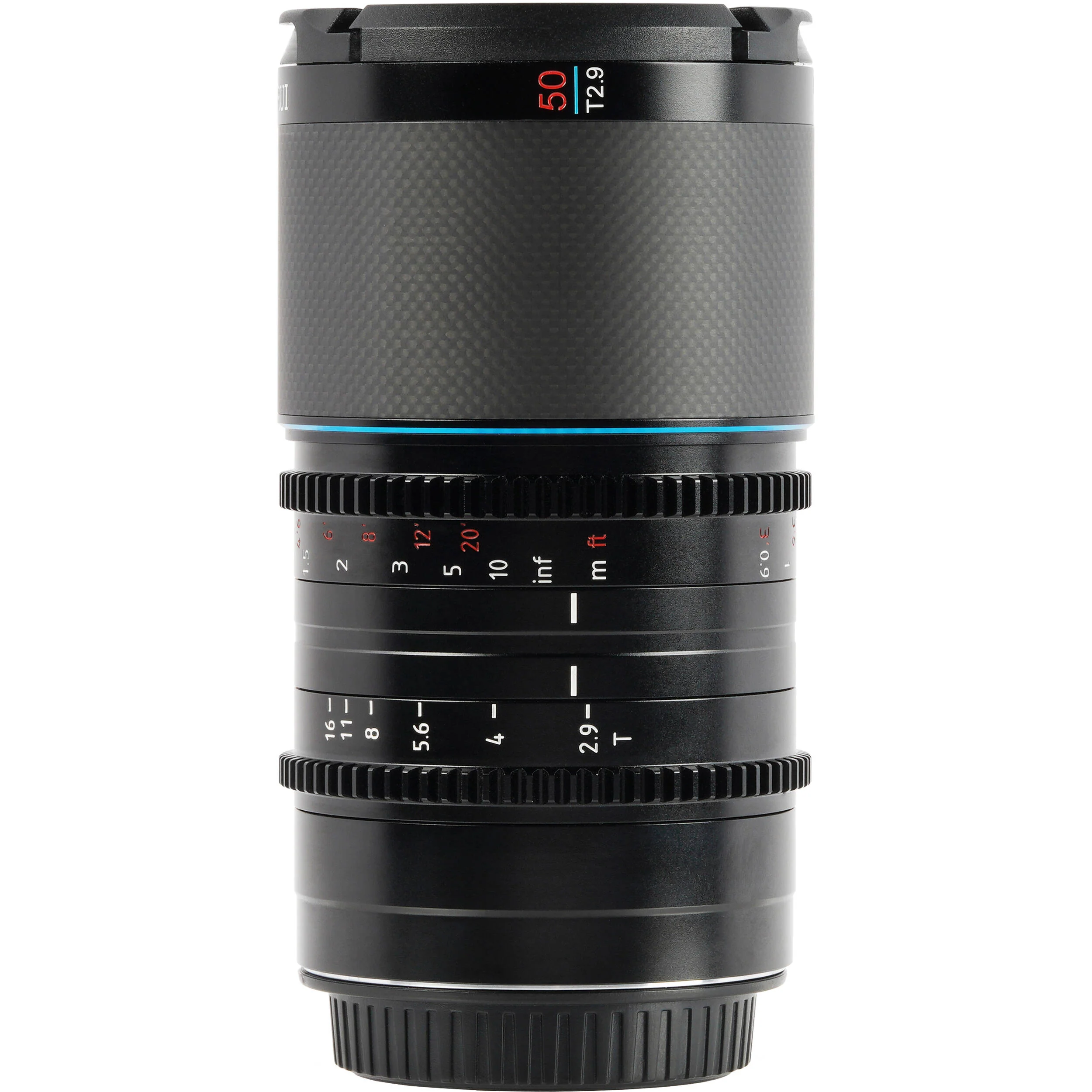 Sirui Saturn 50mm T2.9 1.6x Carbon Fiber Full-Frame Anamorphic Lens (FUJIFILM X, Blue Flare) - Image 2