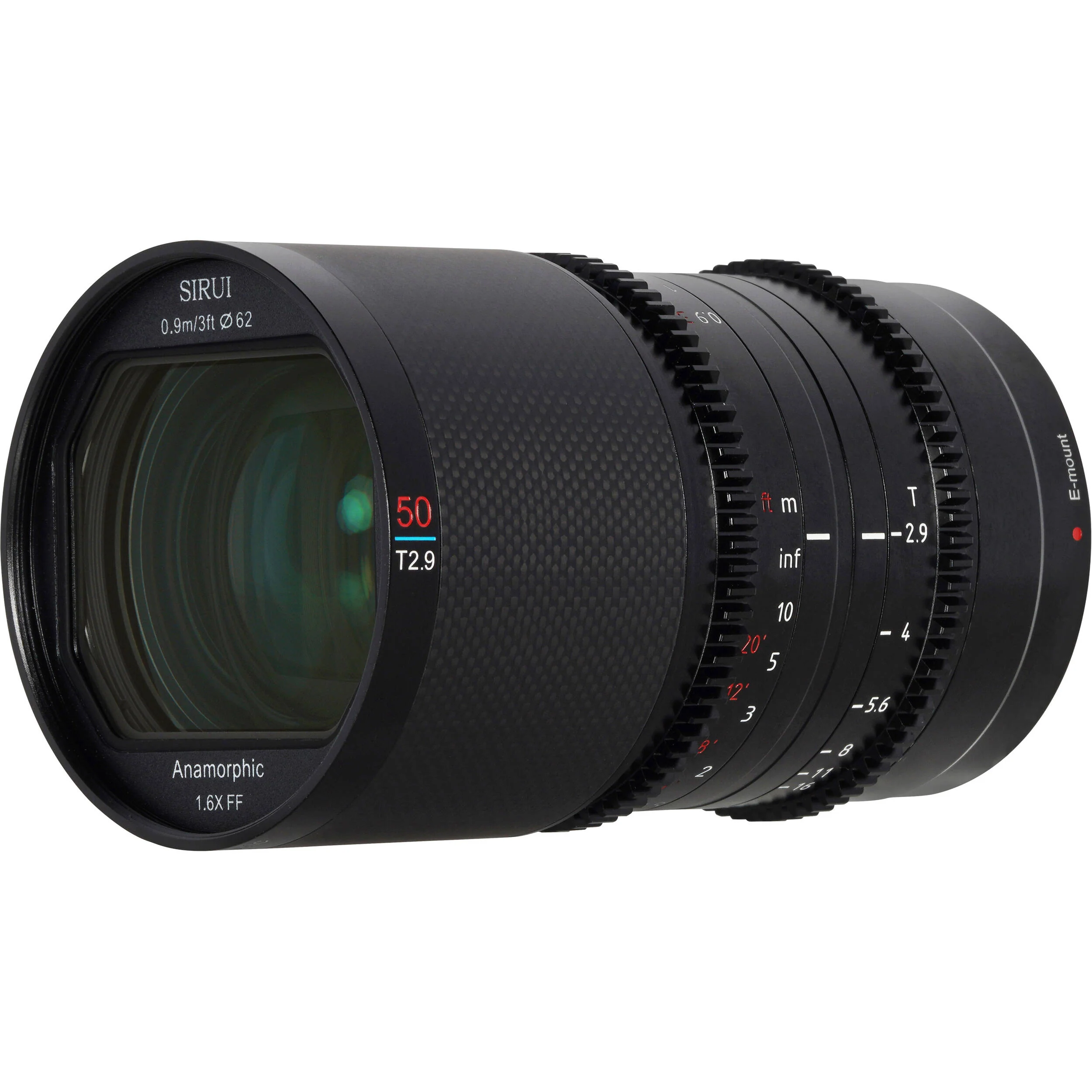 Sirui Saturn 50mm T2.9 1.6x Carbon Fiber Full-Frame Anamorphic Lens (FUJIFILM X, Neutral Flare) - Image 3