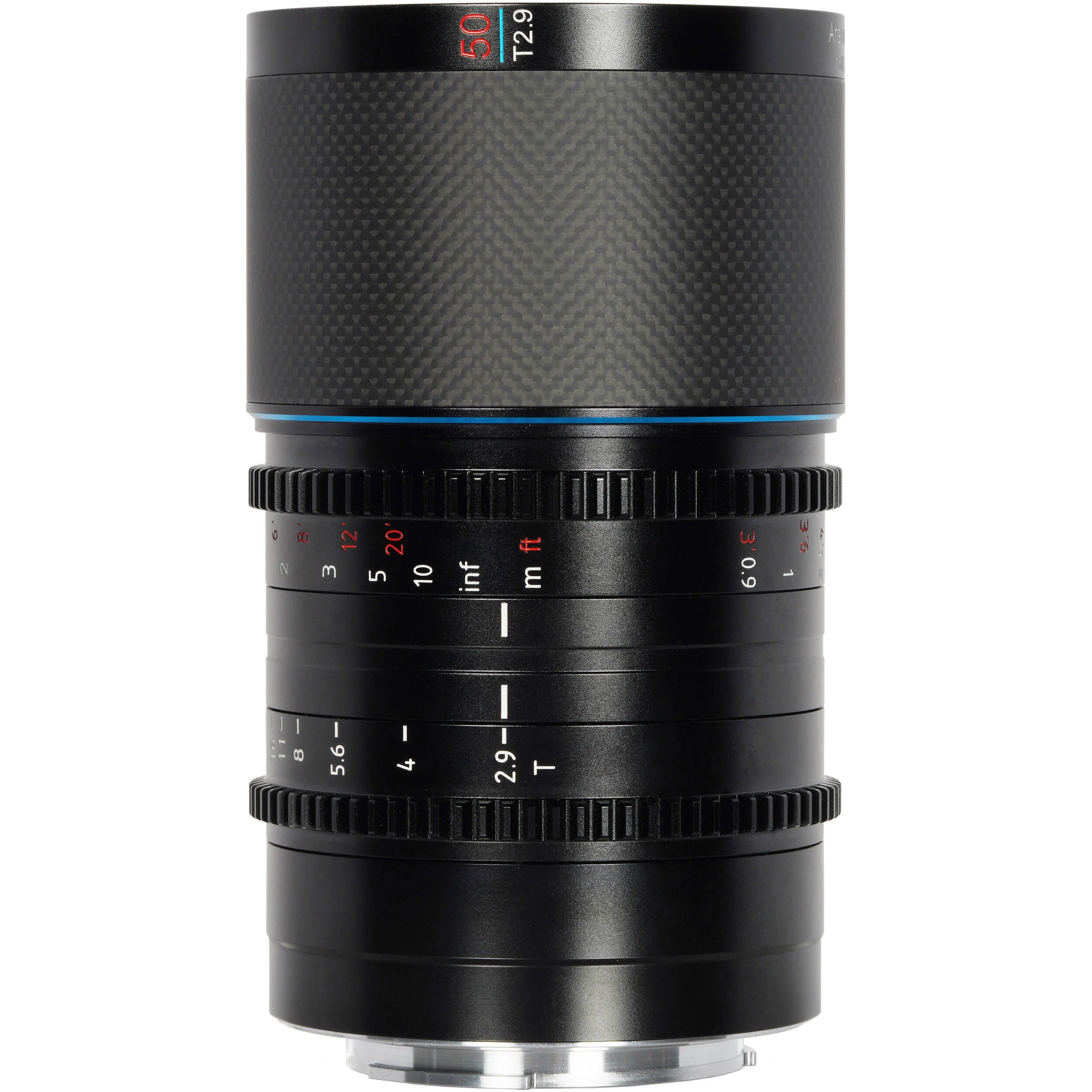 Sirui Saturn 50mm T2.9 1.6x Carbon Fiber Full-Frame Anamorphic Lens (Leica L, Blue Flare) - Image 3