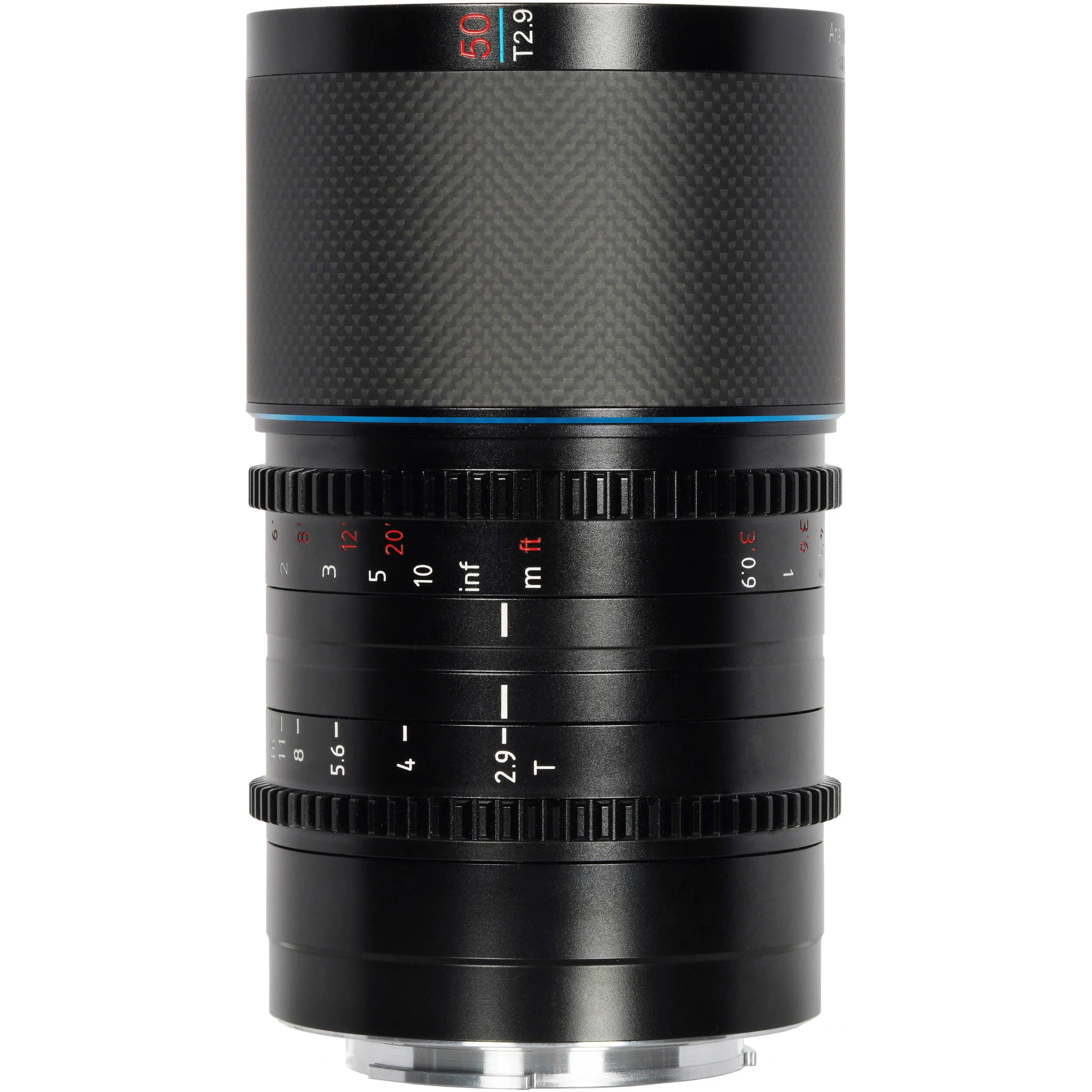 Sirui Saturn 50mm T2.9 1.6x Carbon Fiber Full-Frame Anamorphic Lens (Nikon Z, Blue Flare) - Image 2