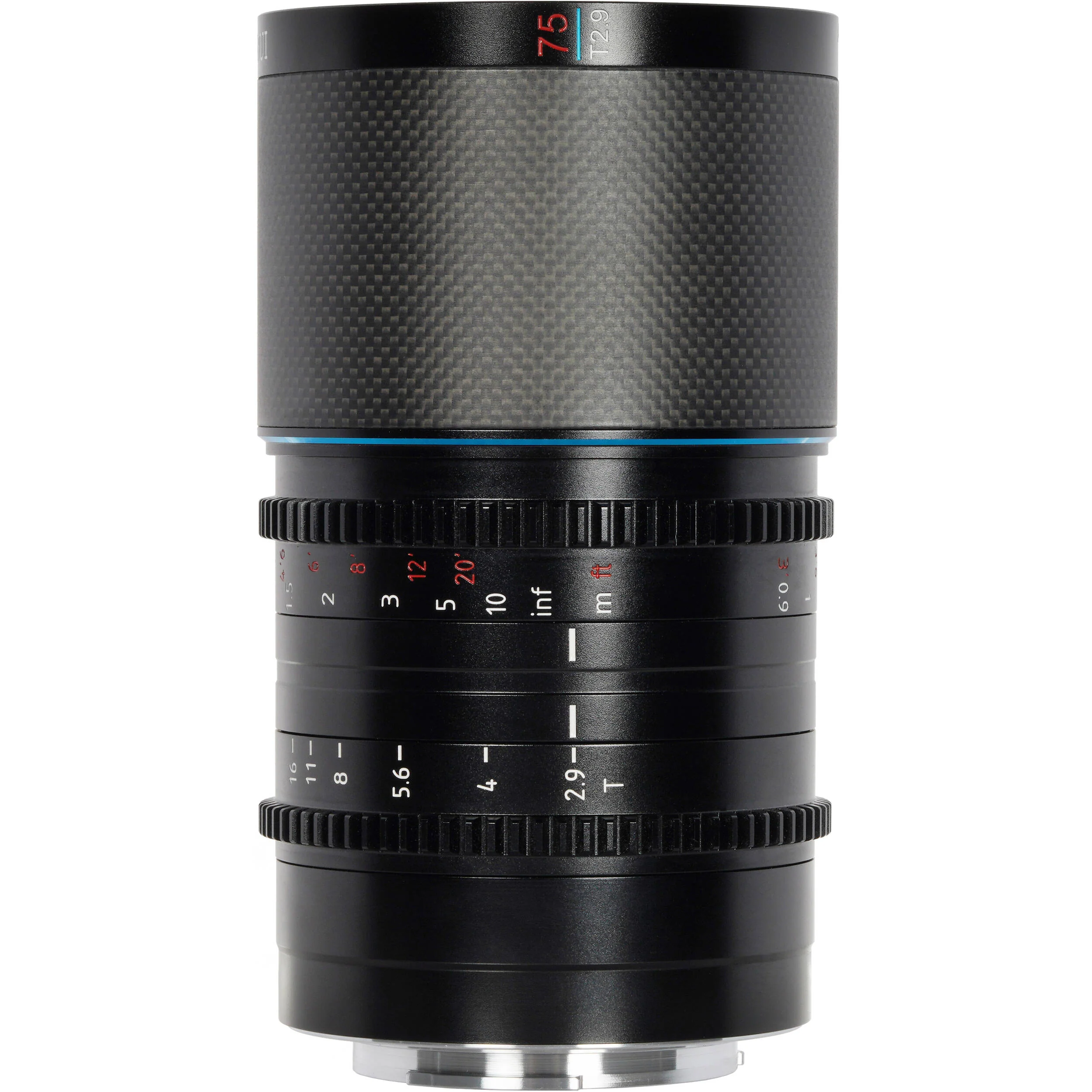 Sirui Saturn 75mm T2.9 1.6x Carbon Fiber Full-Frame Anamorphic Lens (Nikon Z, Neutral Flare)