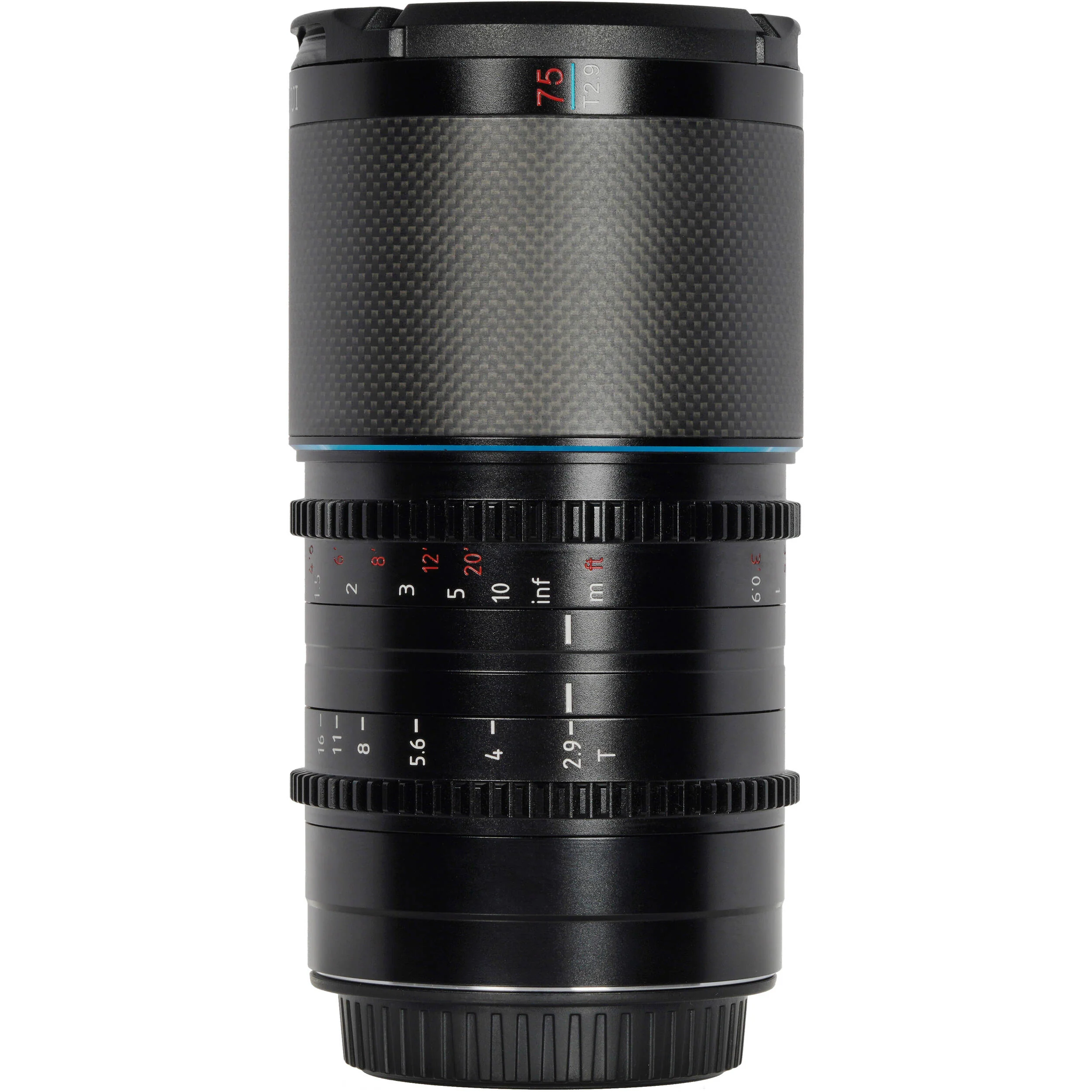 Sirui Saturn 75mm T2.9 1.6x Carbon Fiber Full-Frame Anamorphic Lens (Nikon Z, Neutral Flare) - Image 2
