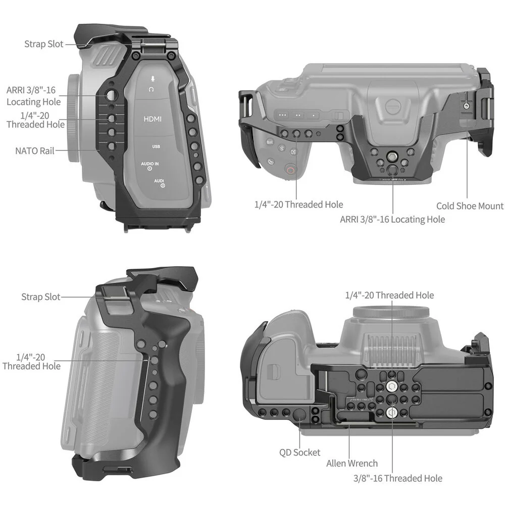SmallRig Camera Cage for Blackmagic Design Cinema Camera 6K - Image 5