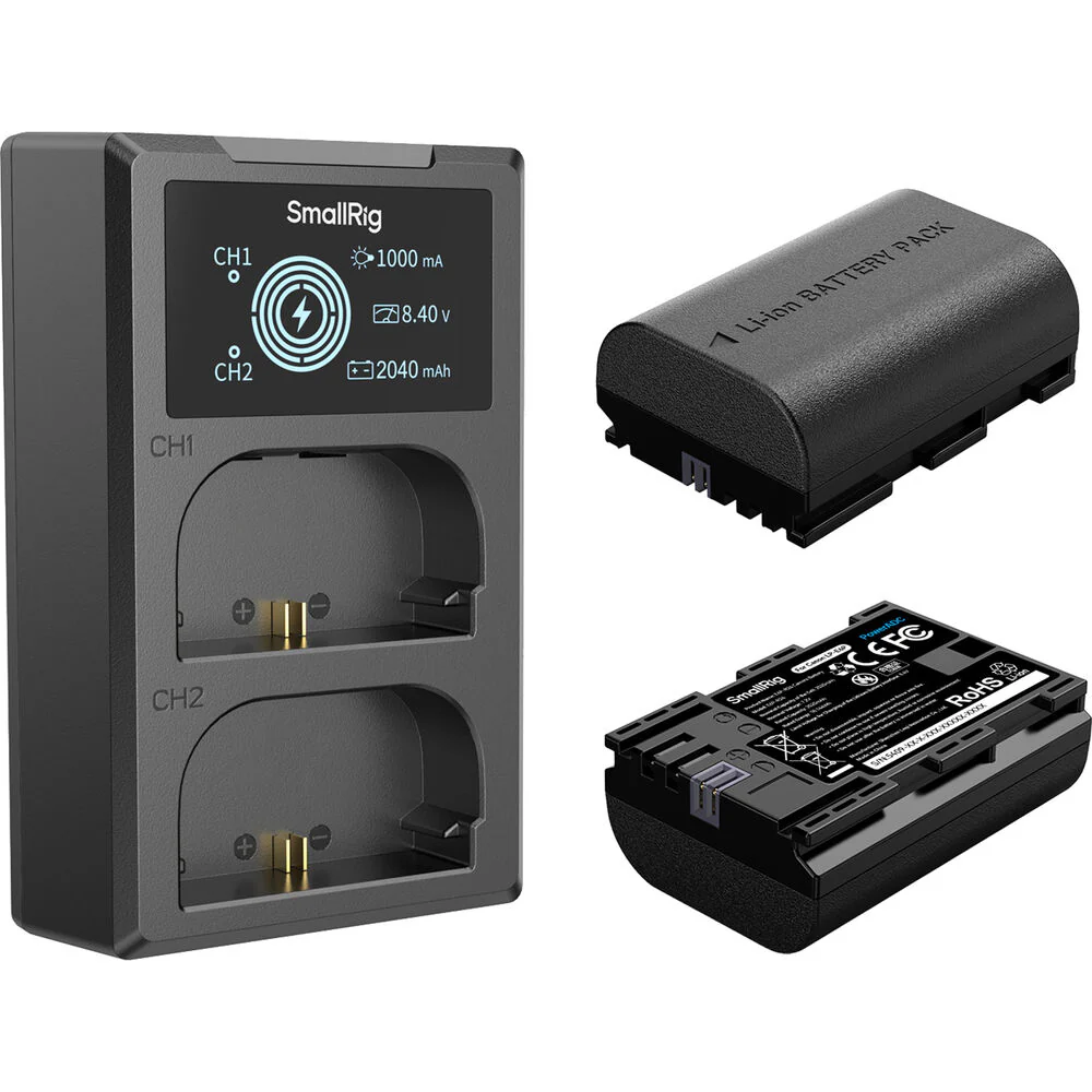 SmallRig E6P-BR26 Kit with 2 Batteries and 2-Bay USB Charger + Intelligent Display Kit - Image 2