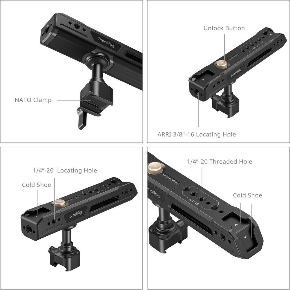 SmallRig Rotating Top Handle with NATO Clamp - Image 5