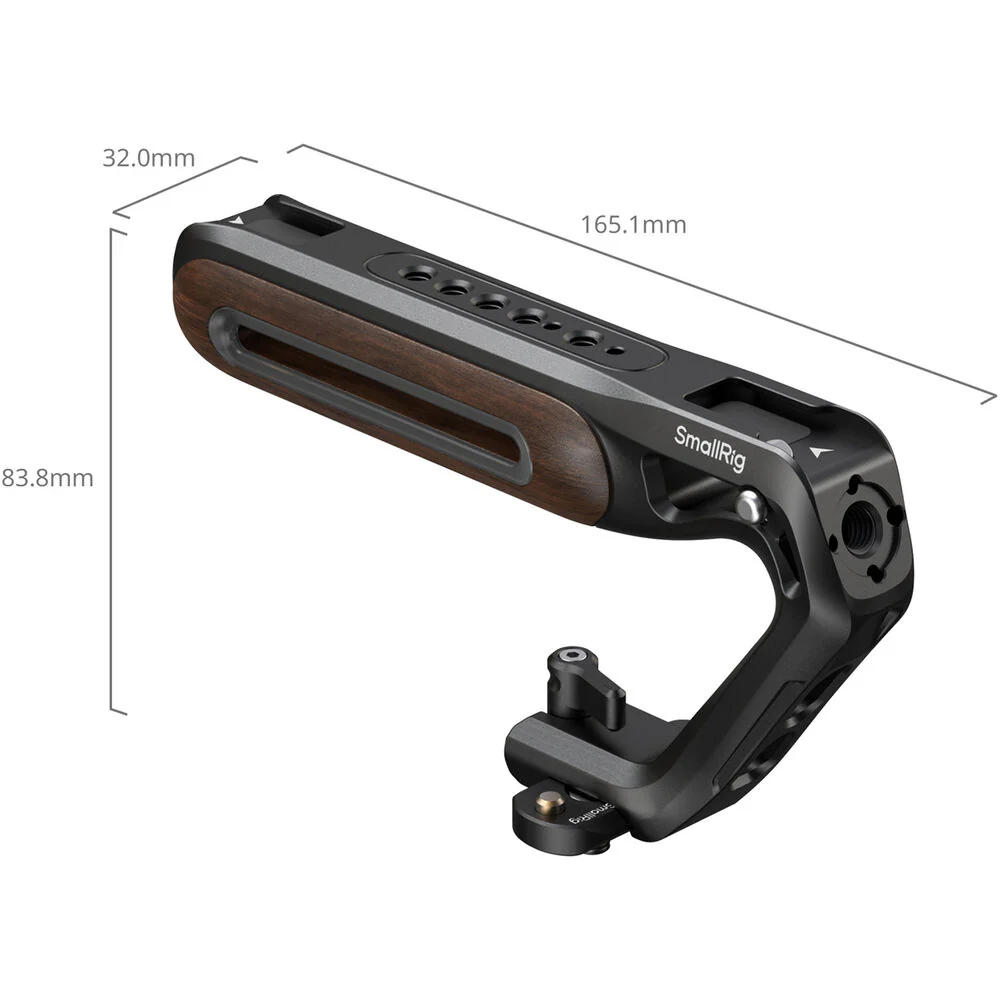 SmallRig Wooden Top Handle with NATO Clamp - Image 2